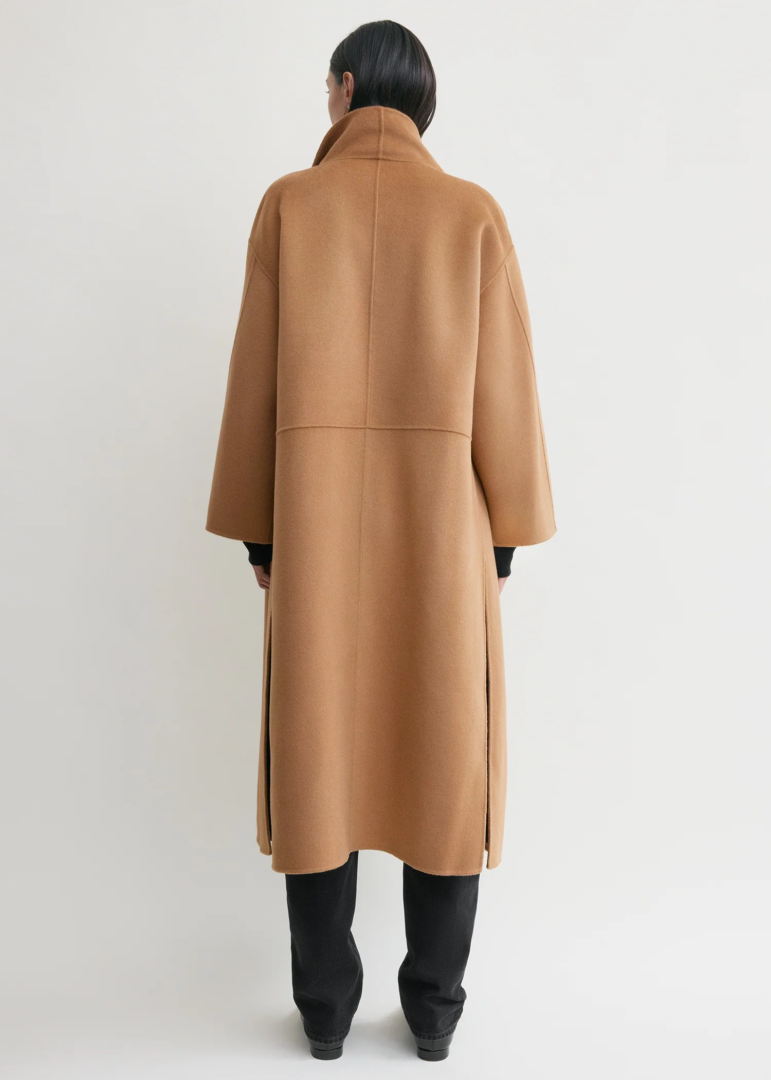 Signature wool cashmere coat camel - Image 3