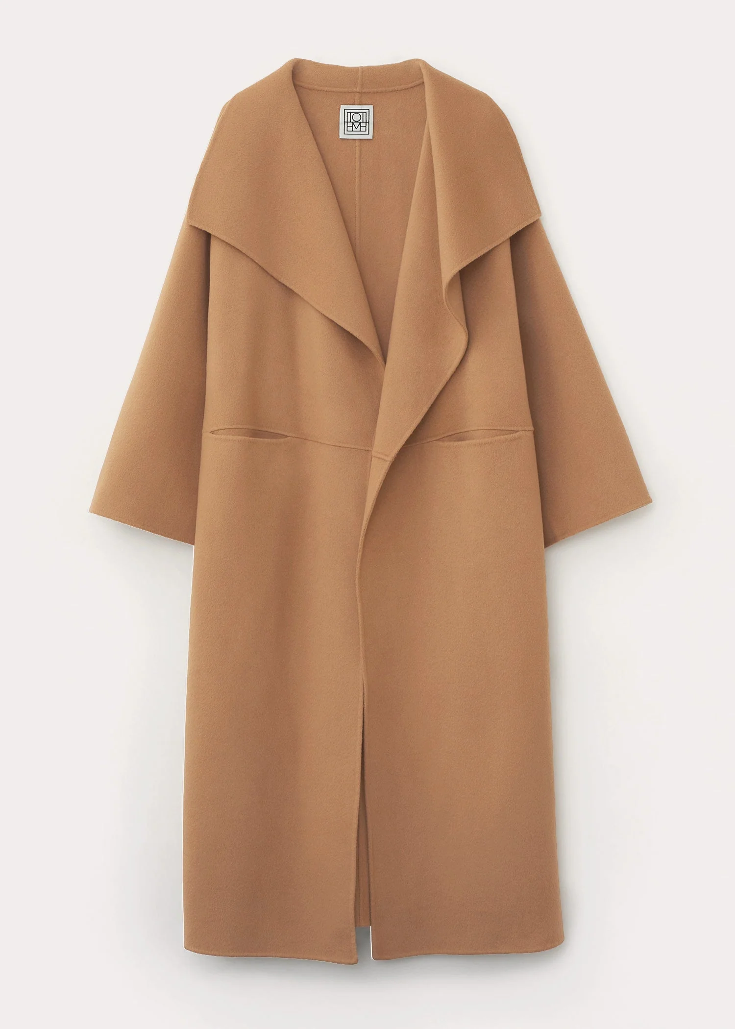 Signature wool cashmere coat camel - Image 5