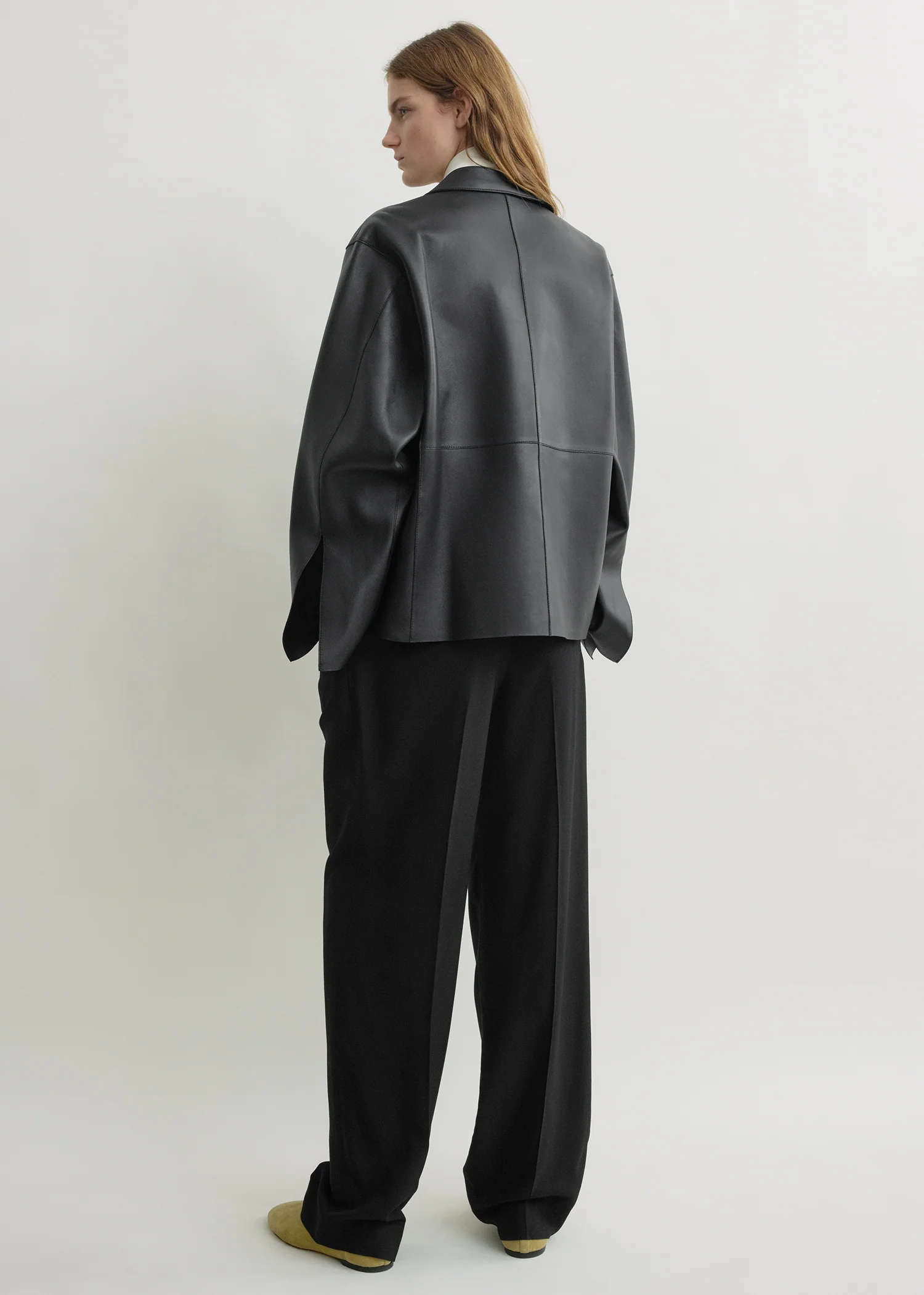 Army leather jacket black - Image 3