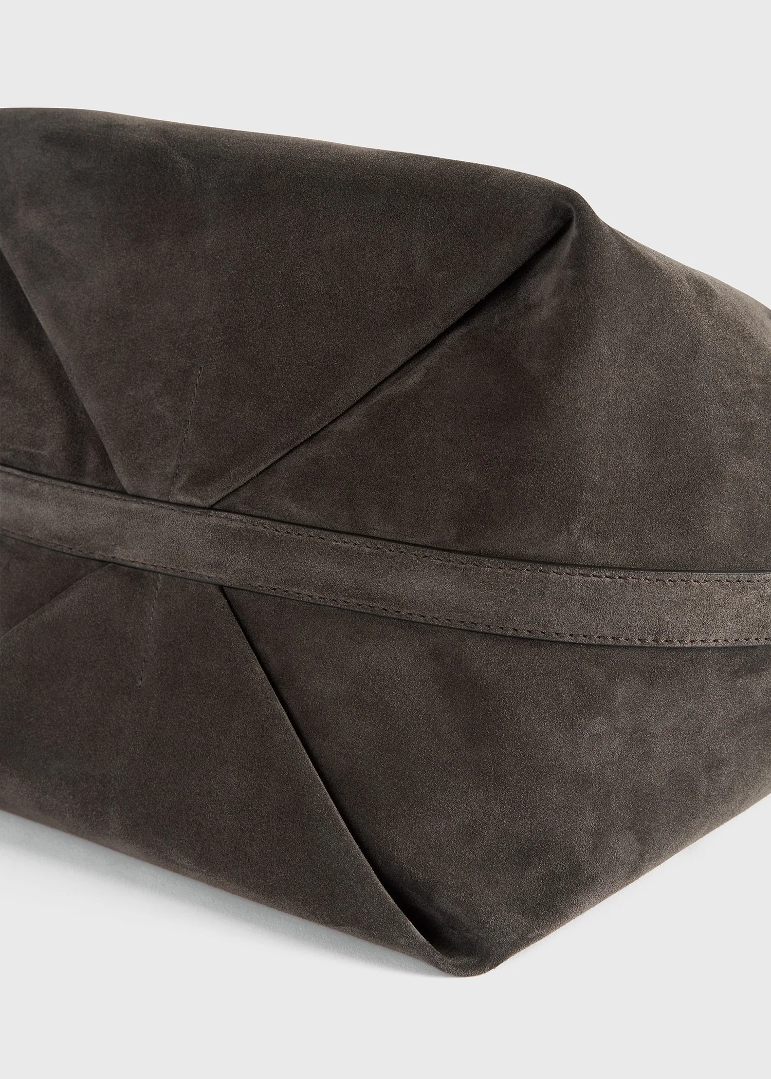 Belted suede tote granite - Image 5