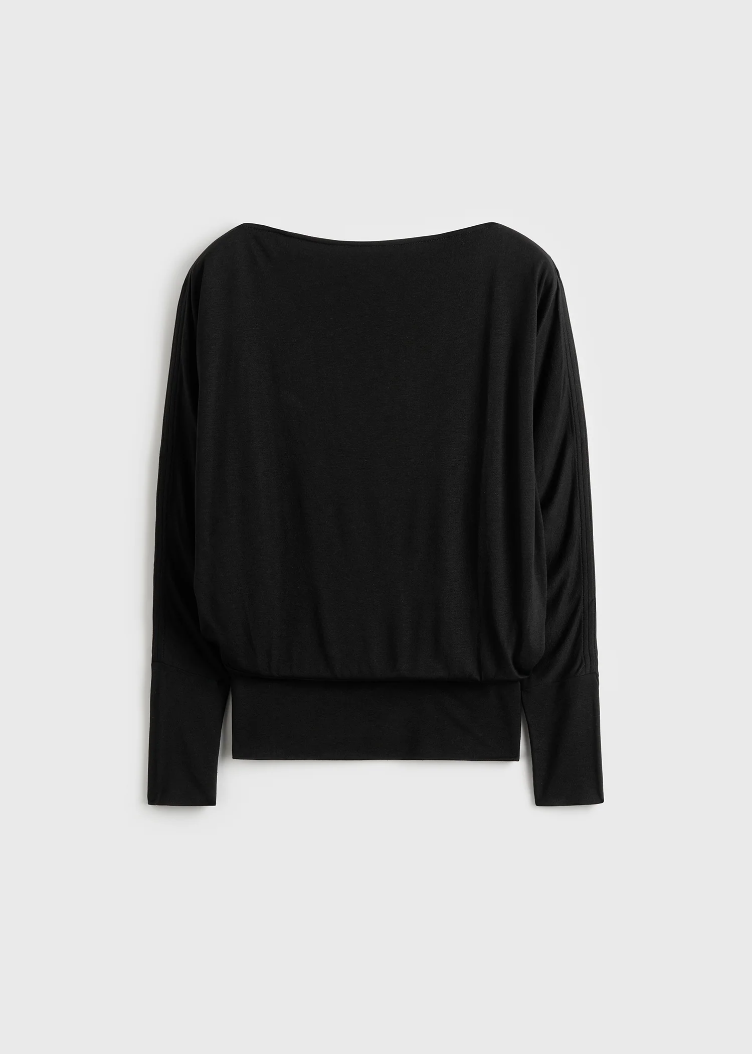 Boatneck jersey top black - Image 5