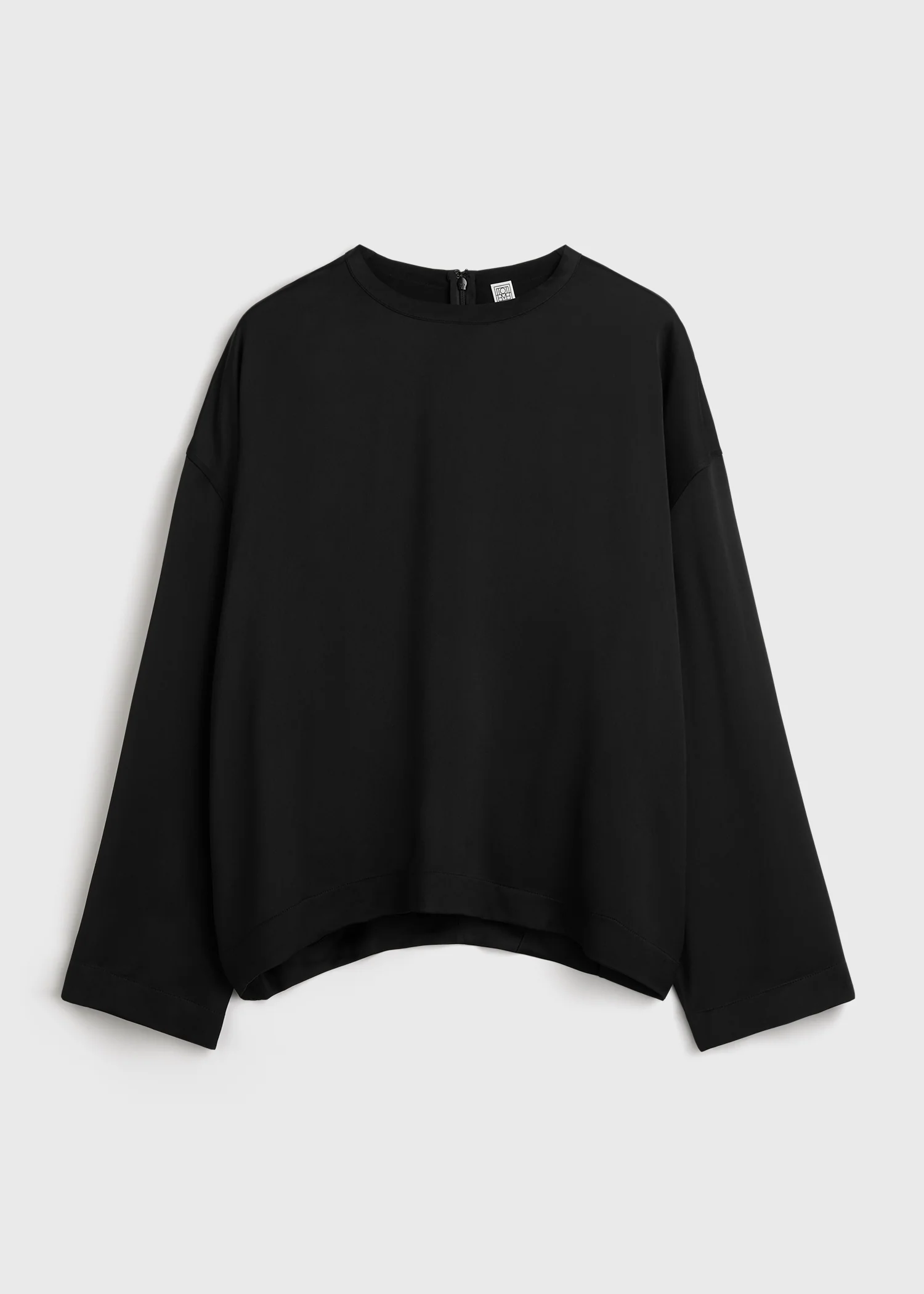 Boxy satin top black - Image 5