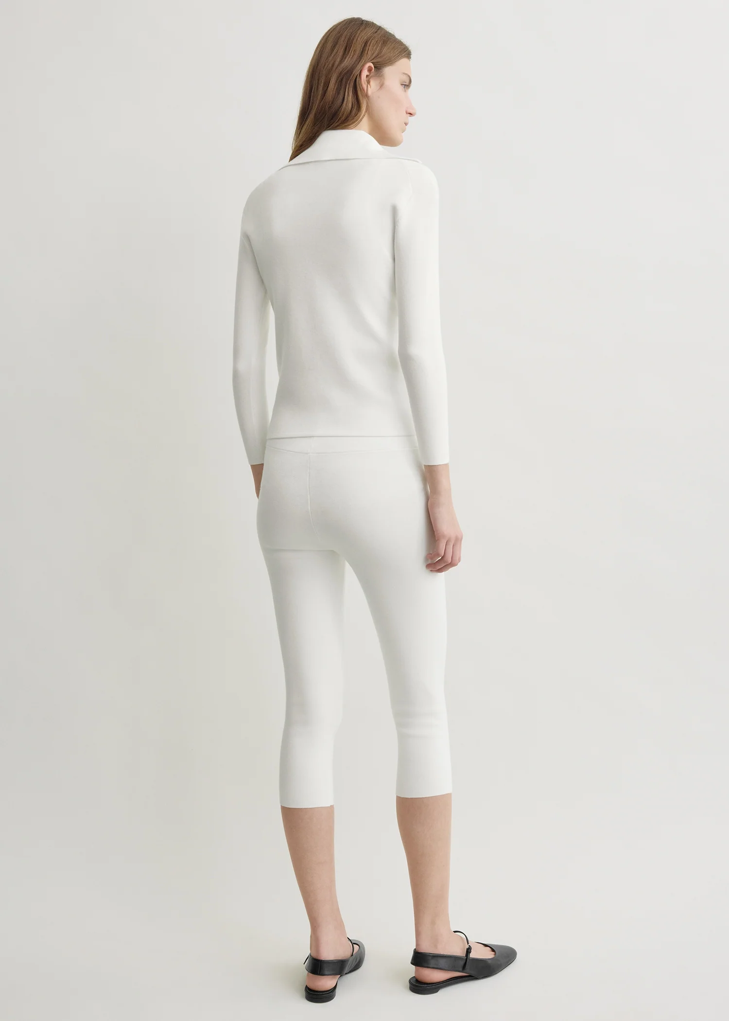 Capri knit leggings off-white - Image 3