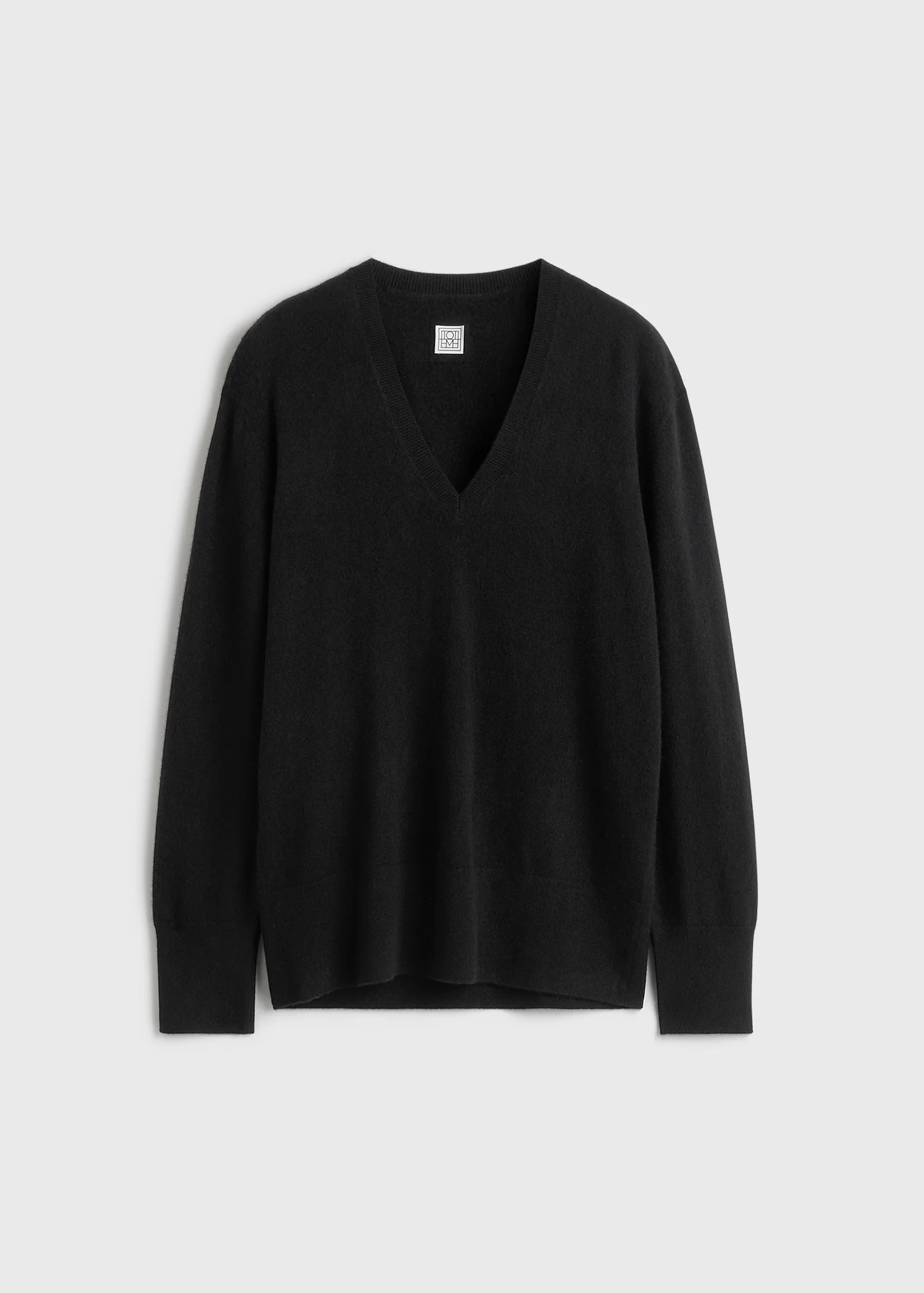 Cashmere v-neck knit black - Image 5