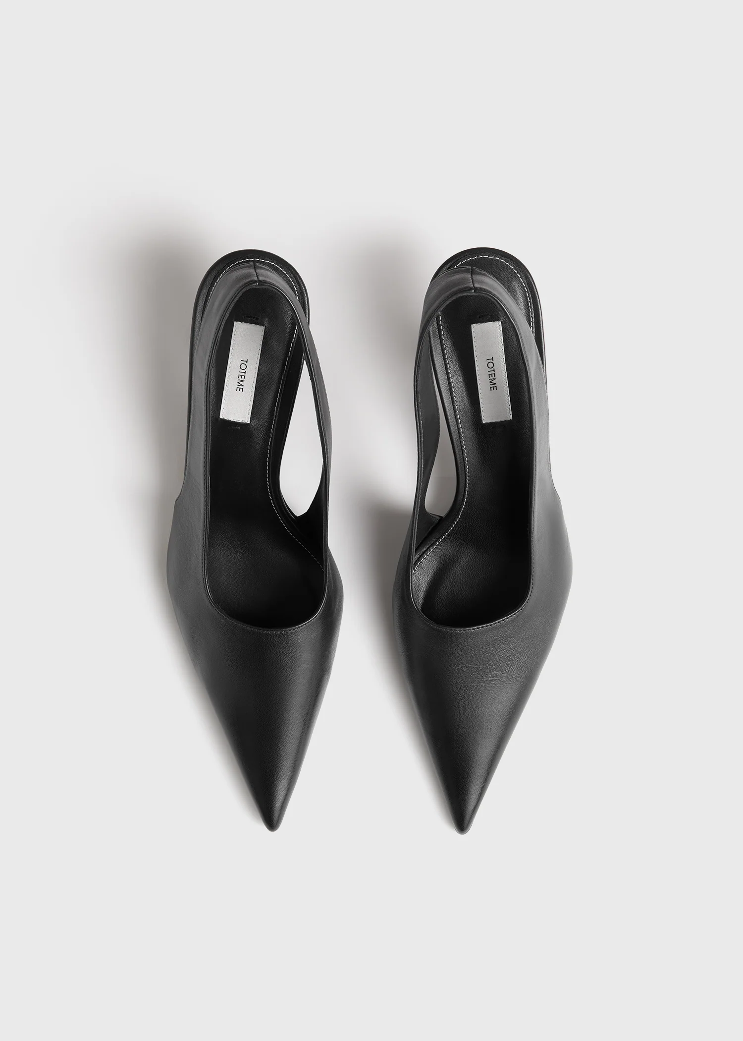 Classic leather slingbacks black - Image 3