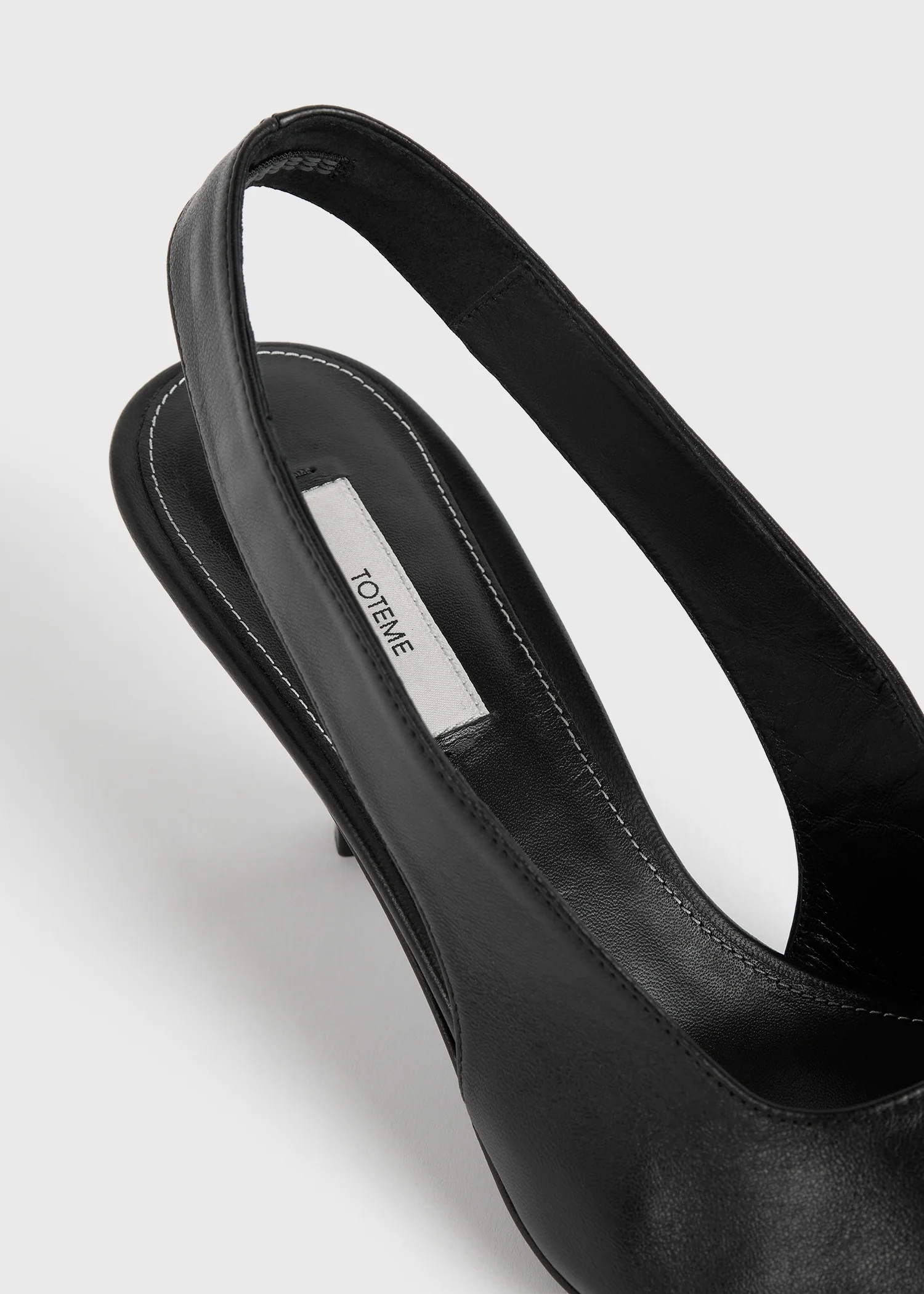 Classic leather slingbacks black - Image 4