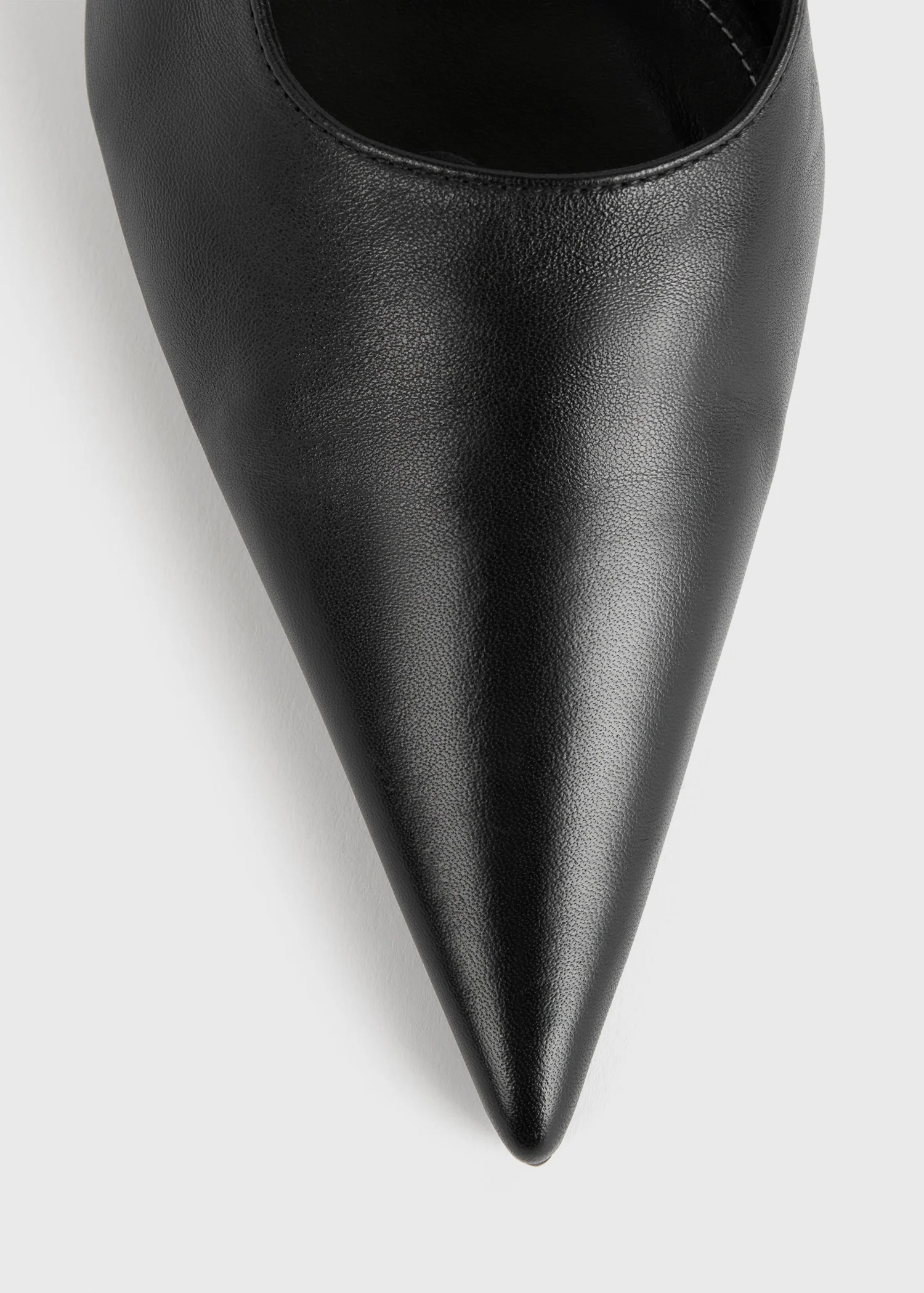 Classic leather slingbacks black - Image 5