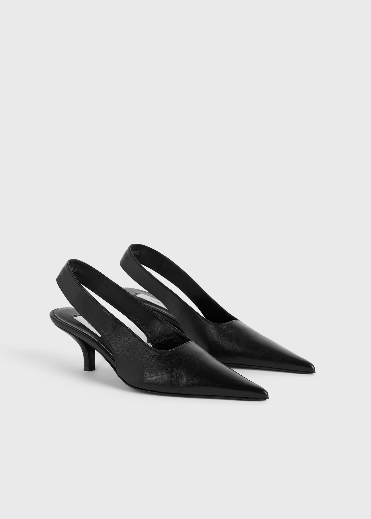 Classic leather slingbacks black - Image 6