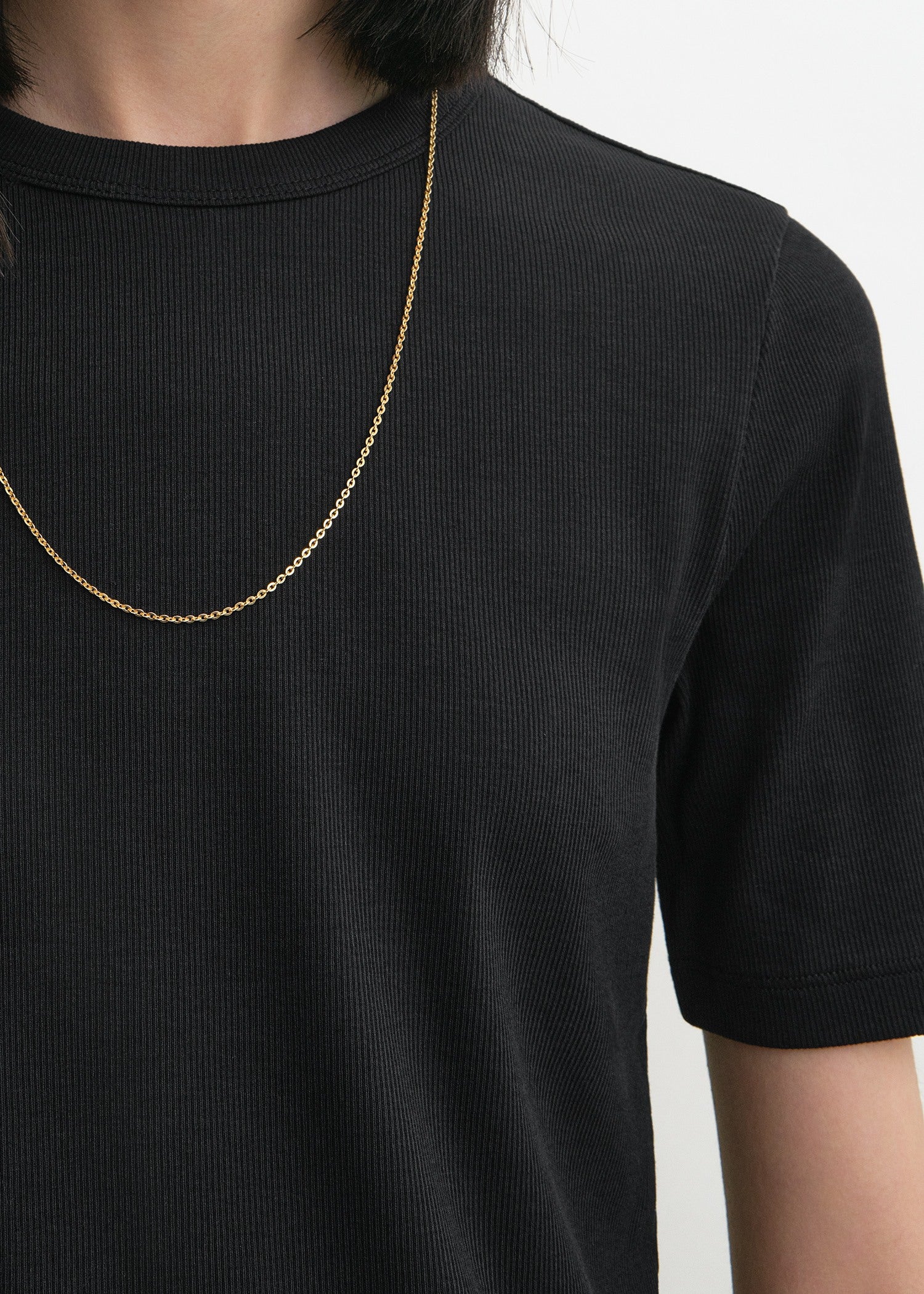 Classic rib tee black - Image 5