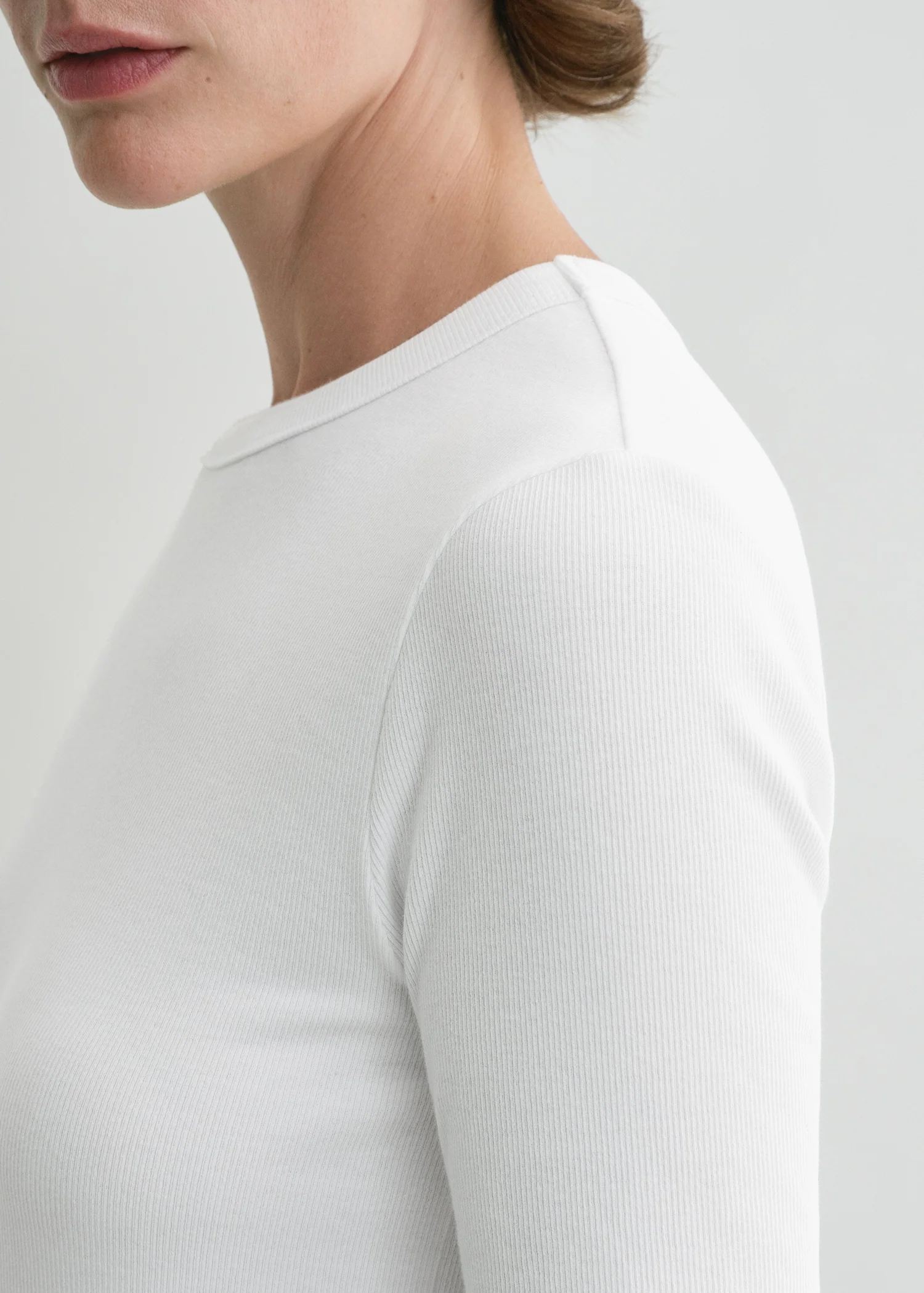 Classic rib tee white - Image 5