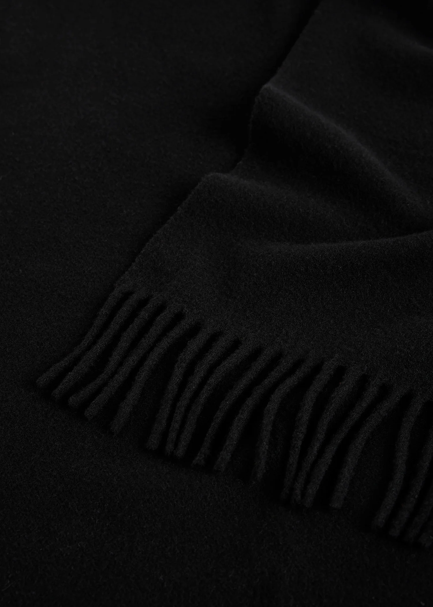 Classic wool scarf black - Image 5