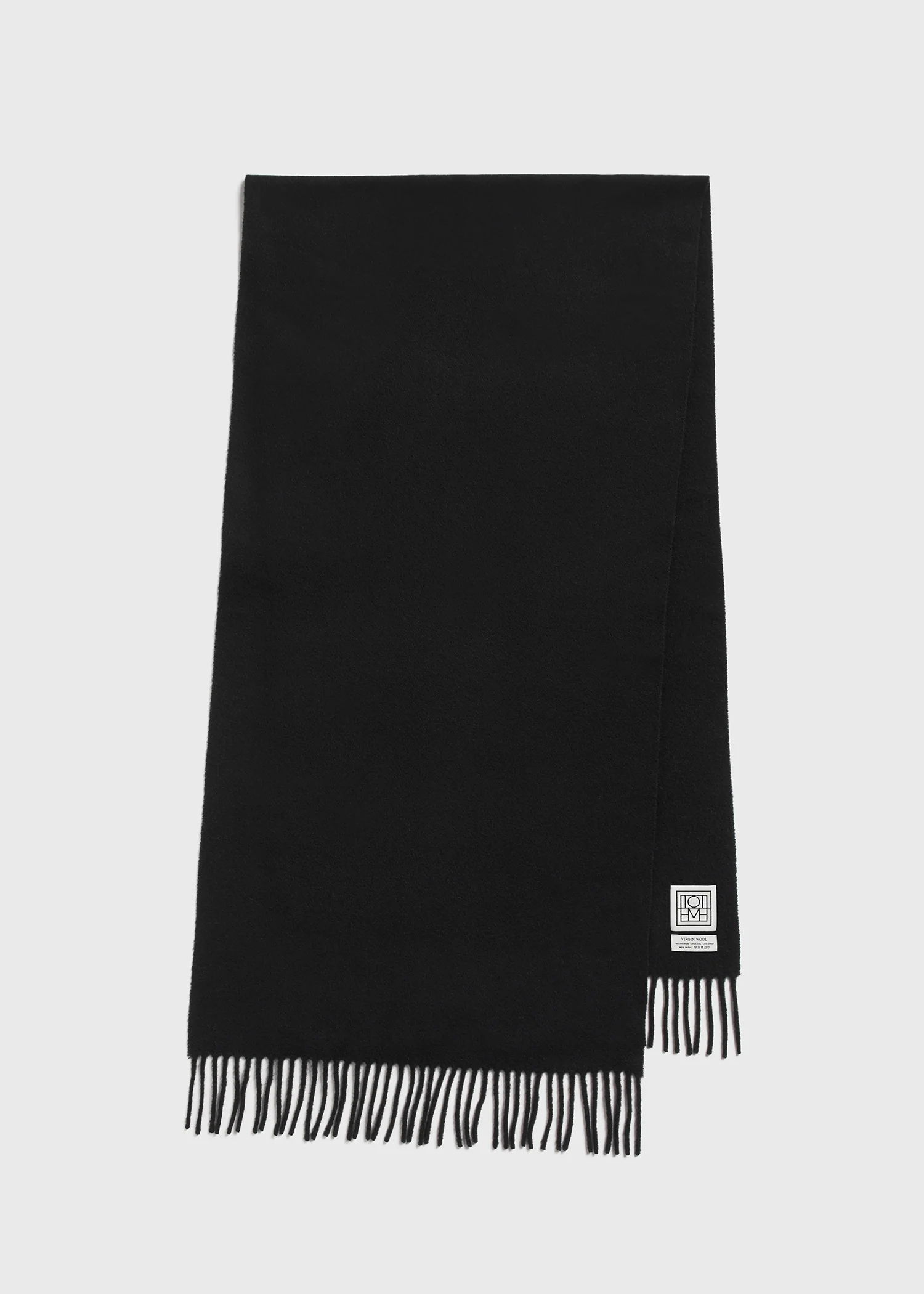 Classic wool scarf black - Image 6