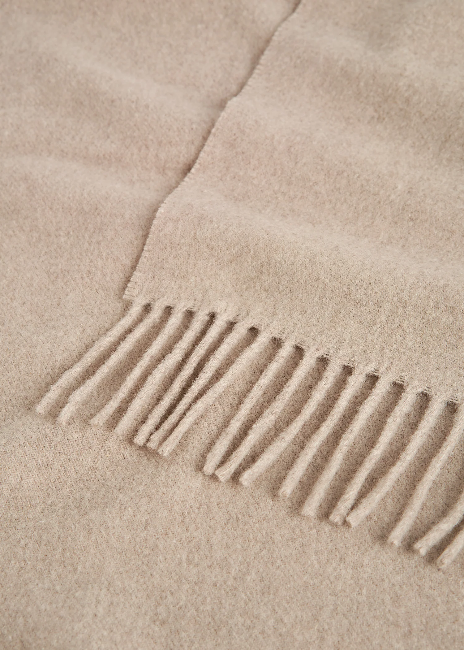 Classic wool scarf light beige mélange - Image 5