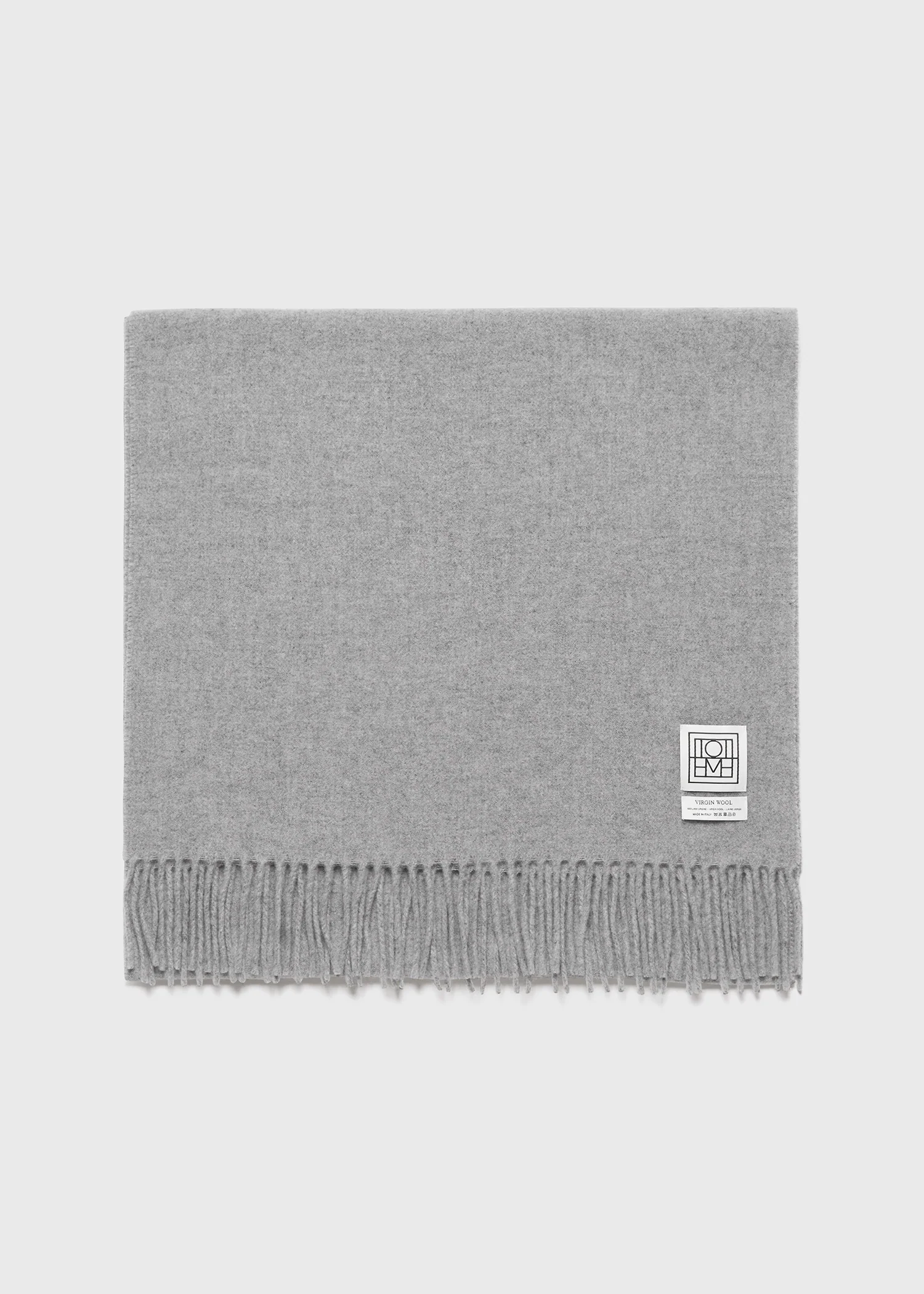 Classic wool scarf light grey mélange - Image 7