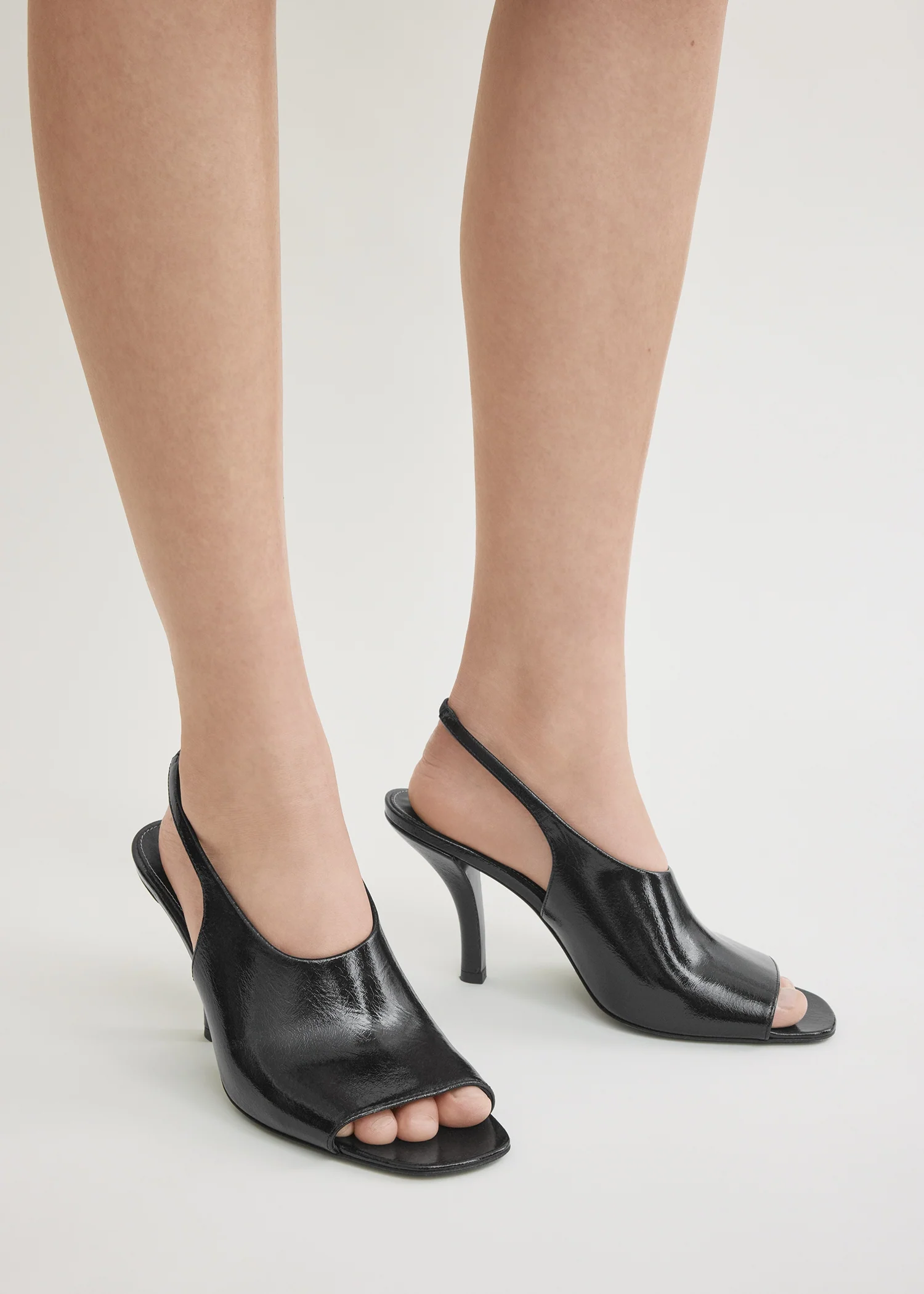 Contour naplack slingbacks black - Image 3