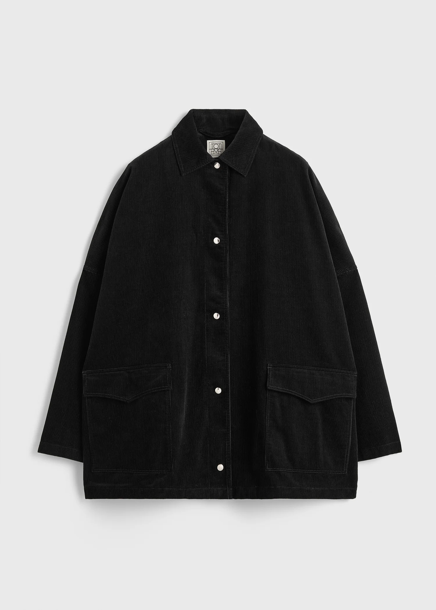 Cord overshirt jacket black - Image 5
