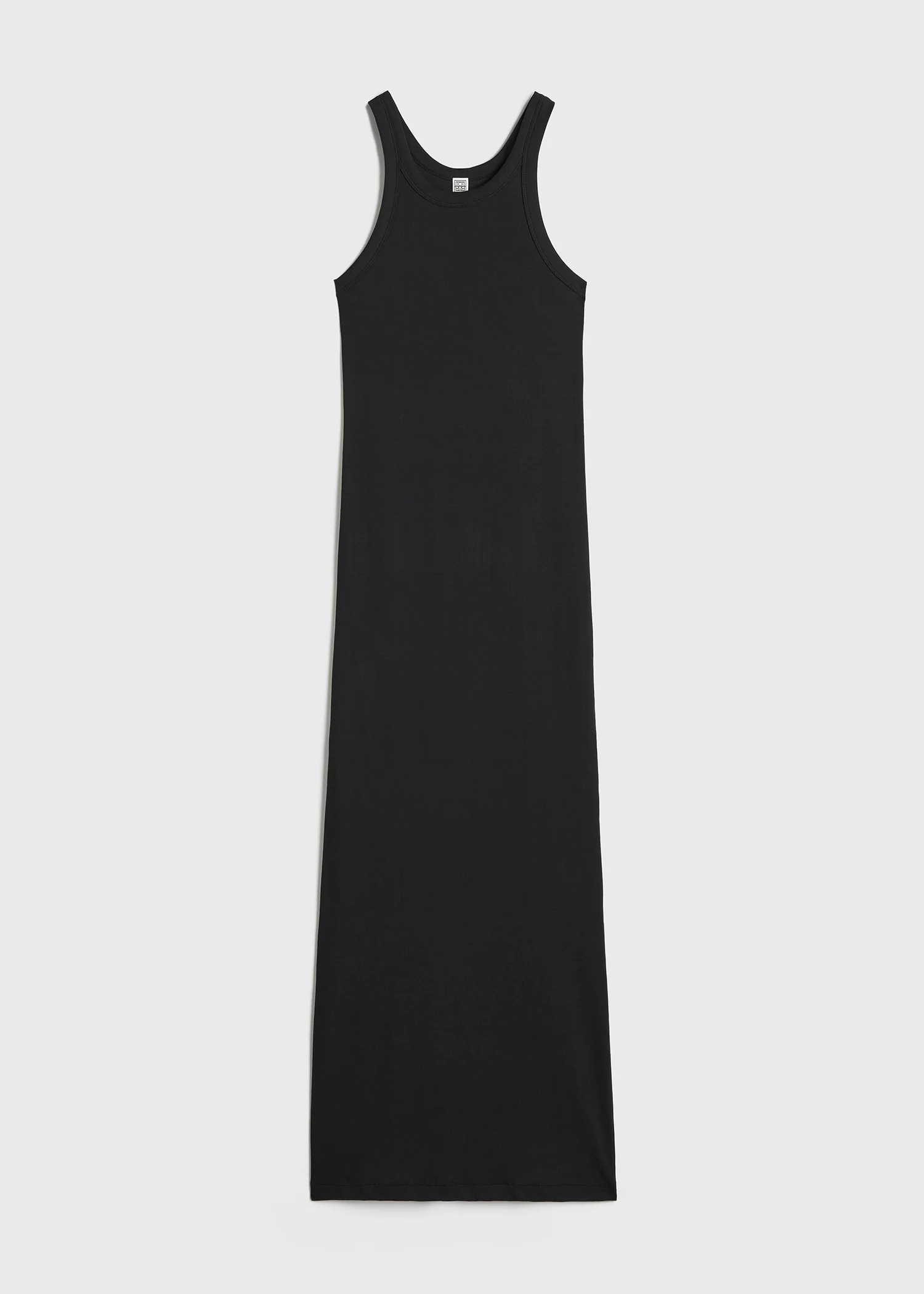 Curved rib tank dress black - Image 5