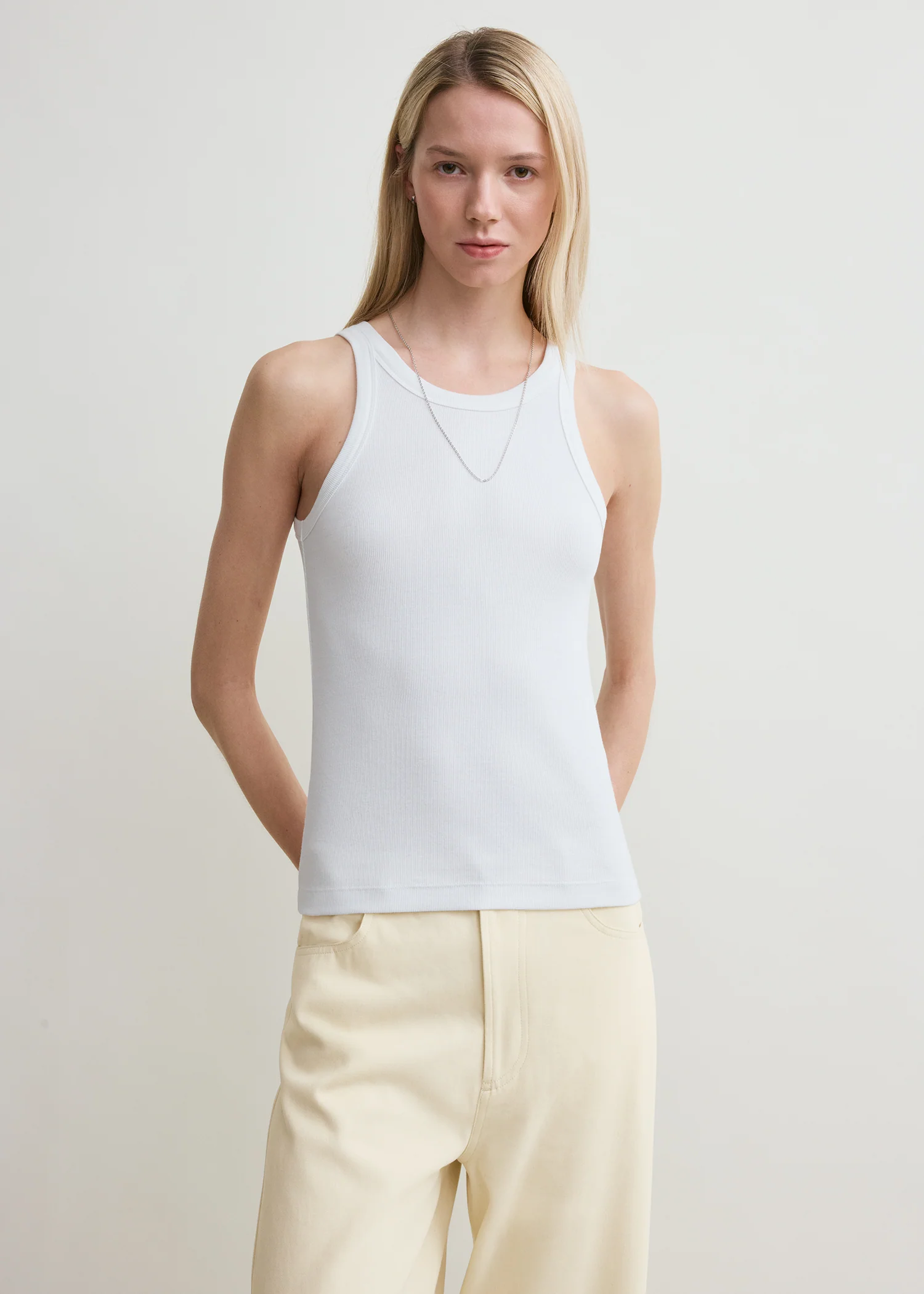 Curved rib tank white - Image 4