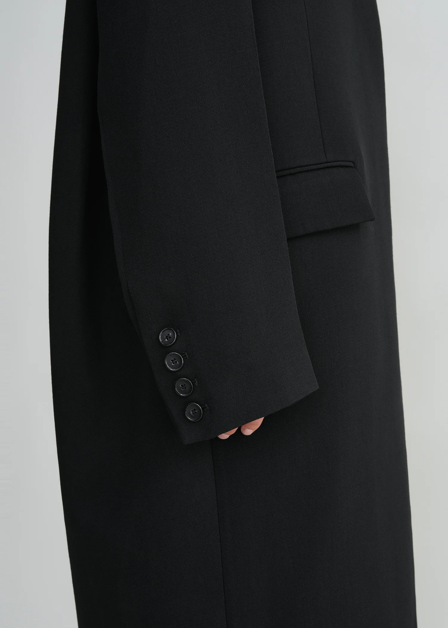 Deep pleat coat black - Image 6