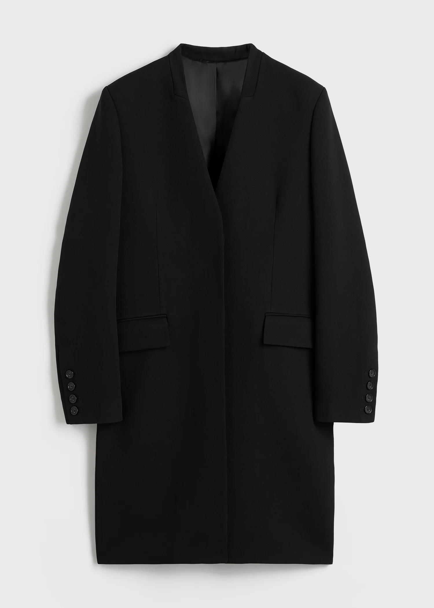 Deep pleat coat black - Image 7