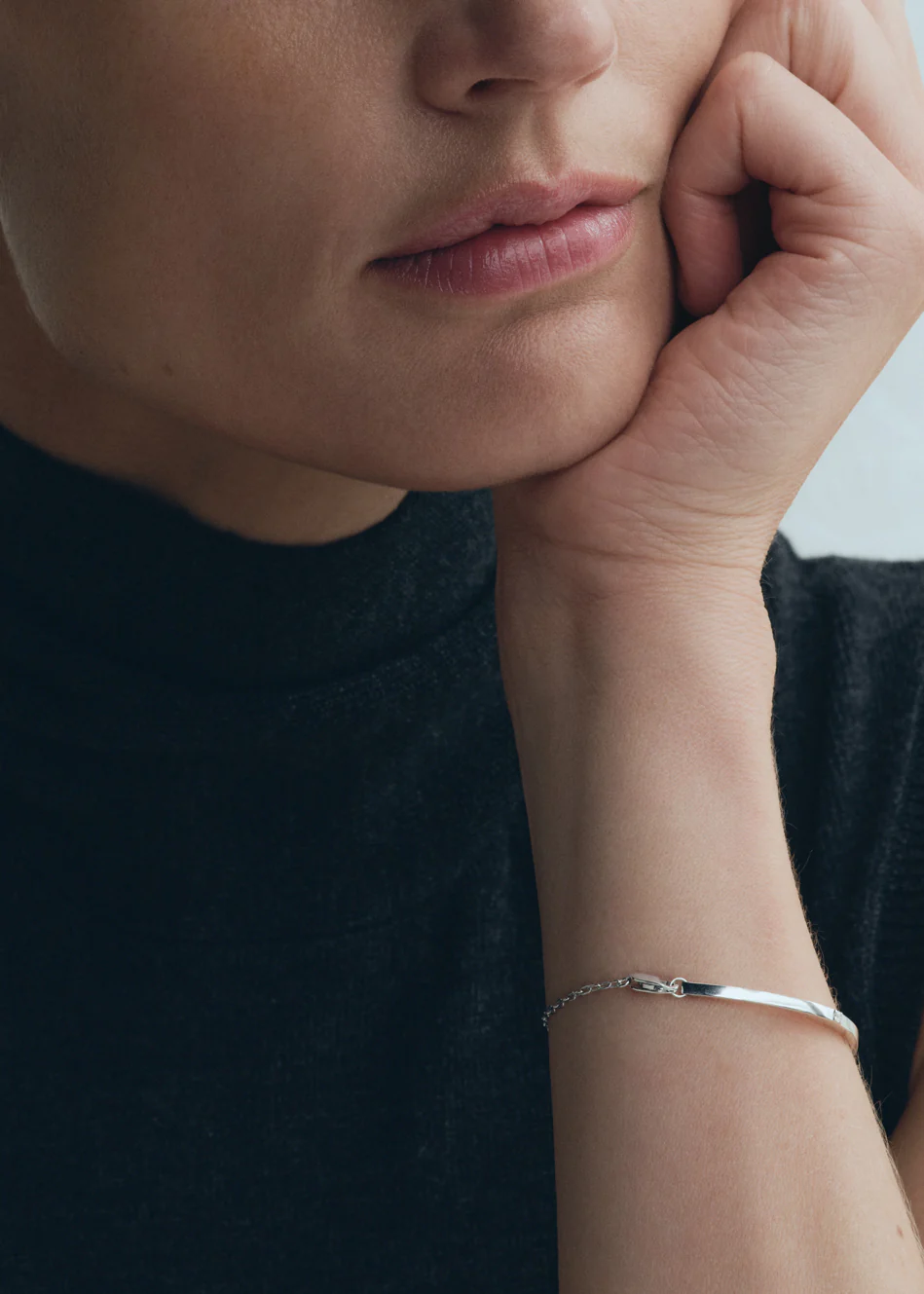 Diamond chain bracelet 18kt white gold - Image 3