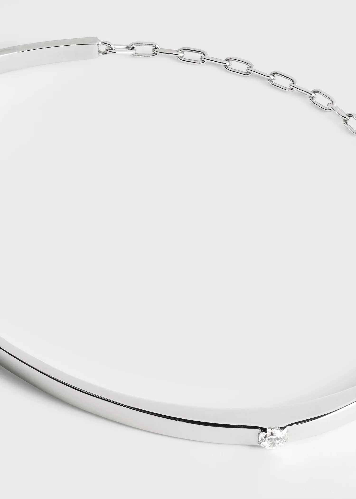 Diamond chain bracelet 18kt white gold - Image 4