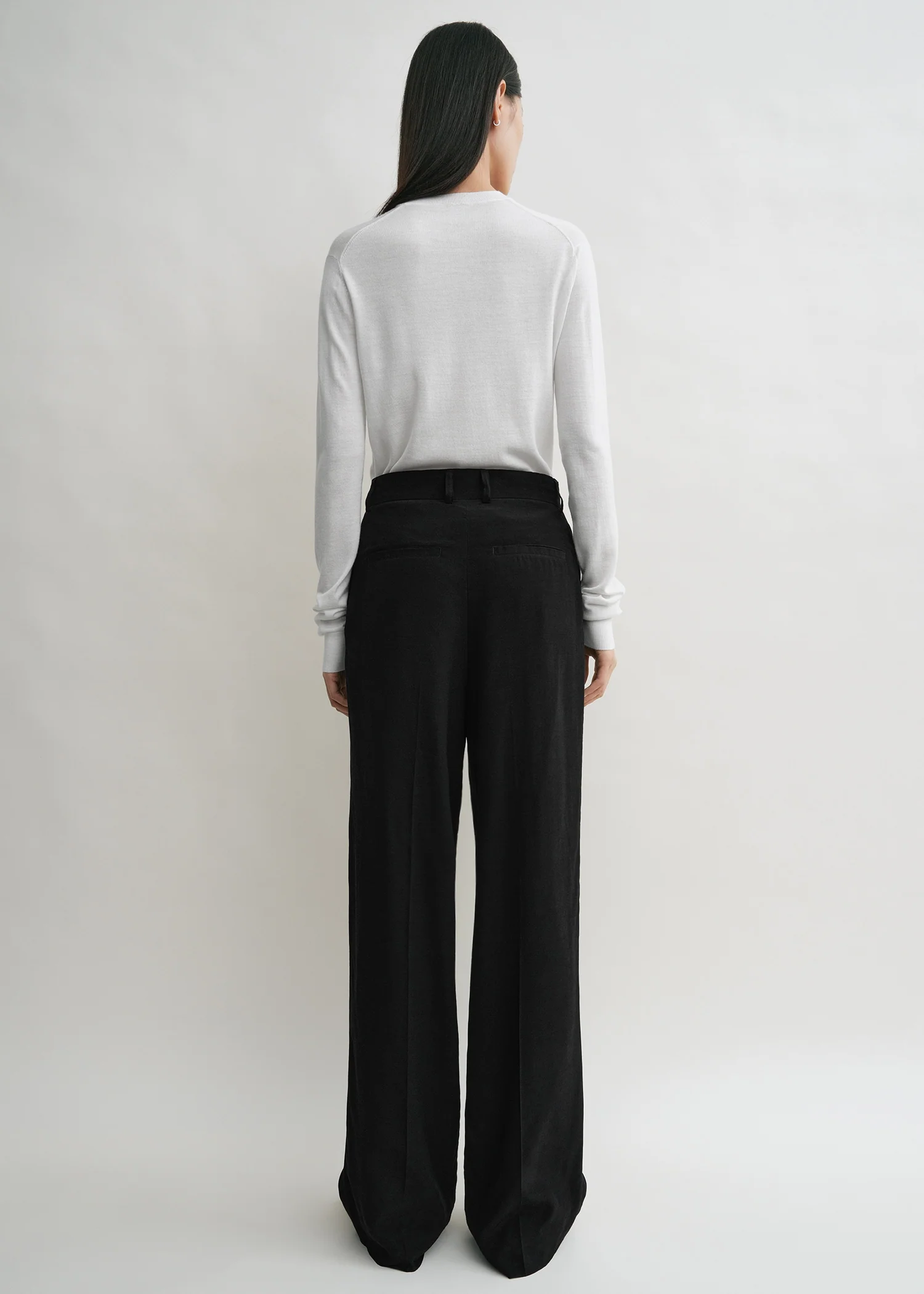Double-pleat summer trousers black - Image 3