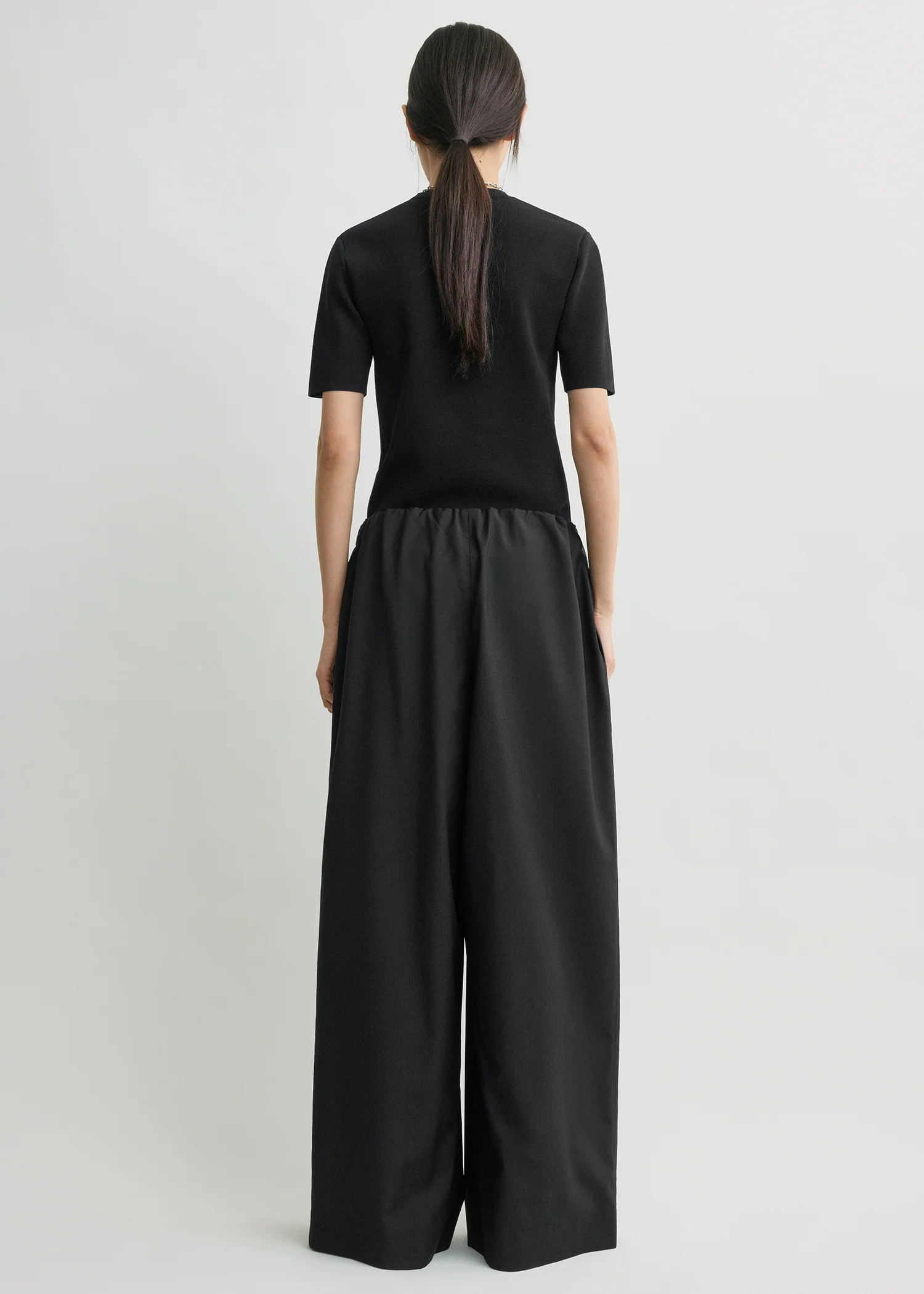 Drawstring dinner trousers black - Image 3