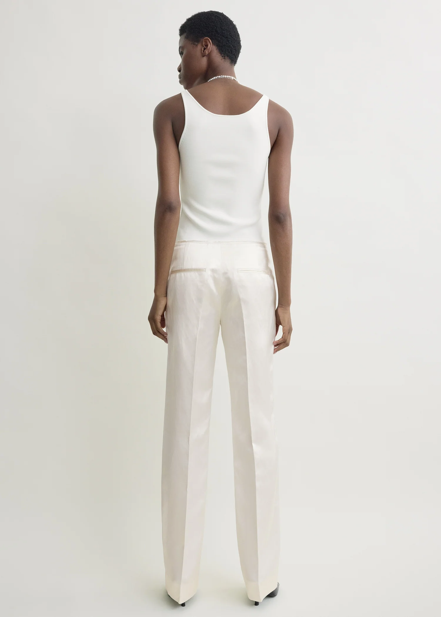 Easy raw edge trousers white - Image 3