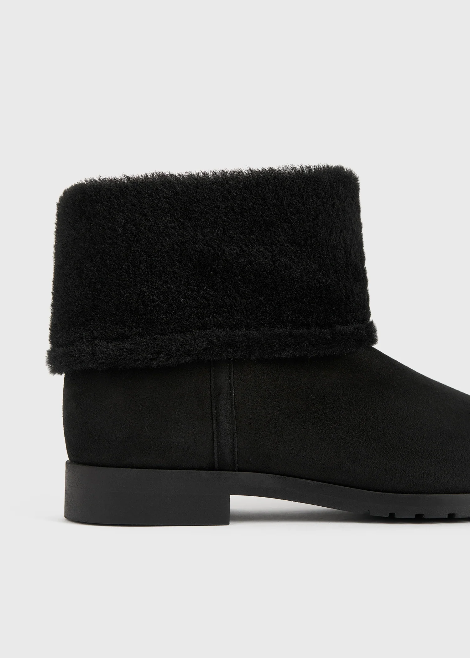 Fold-down shearling boots black - Image 5