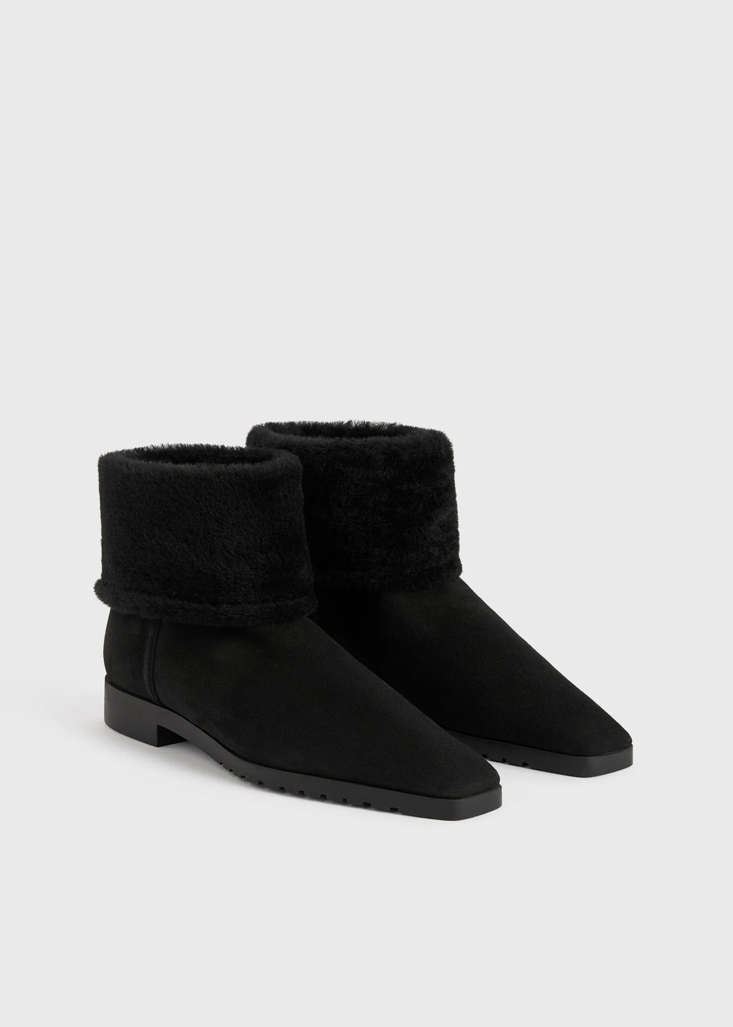 Fold-down shearling boots black - Image 7