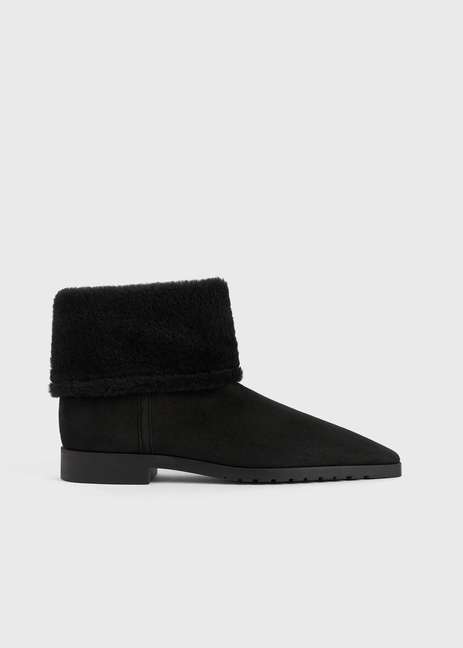 Fold-down shearling boots black - Image 8