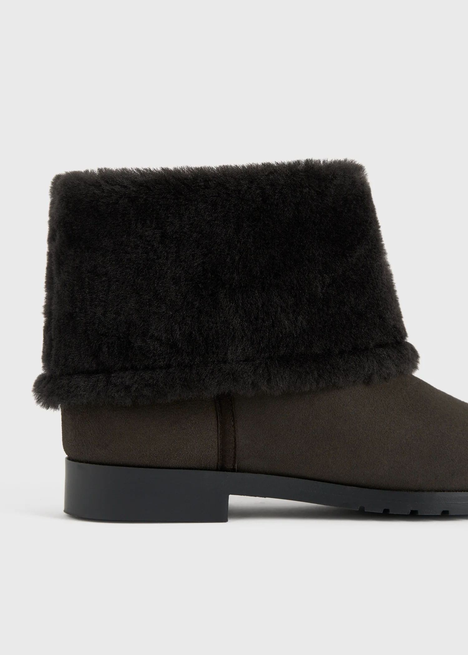 Fold-down shearling boots pepper - Image 5