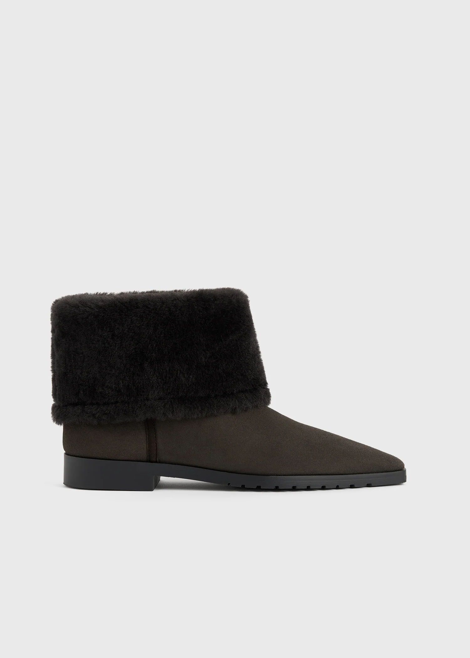 Fold-down shearling boots pepper - Image 8