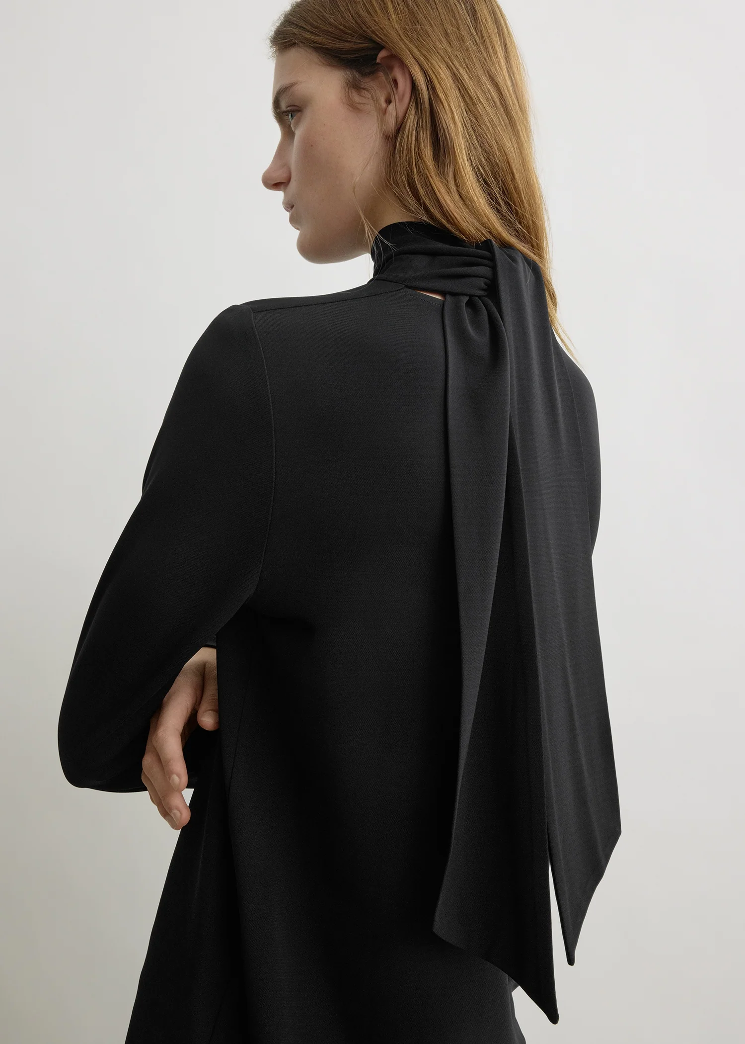 High-neck jersey top black - Image 4