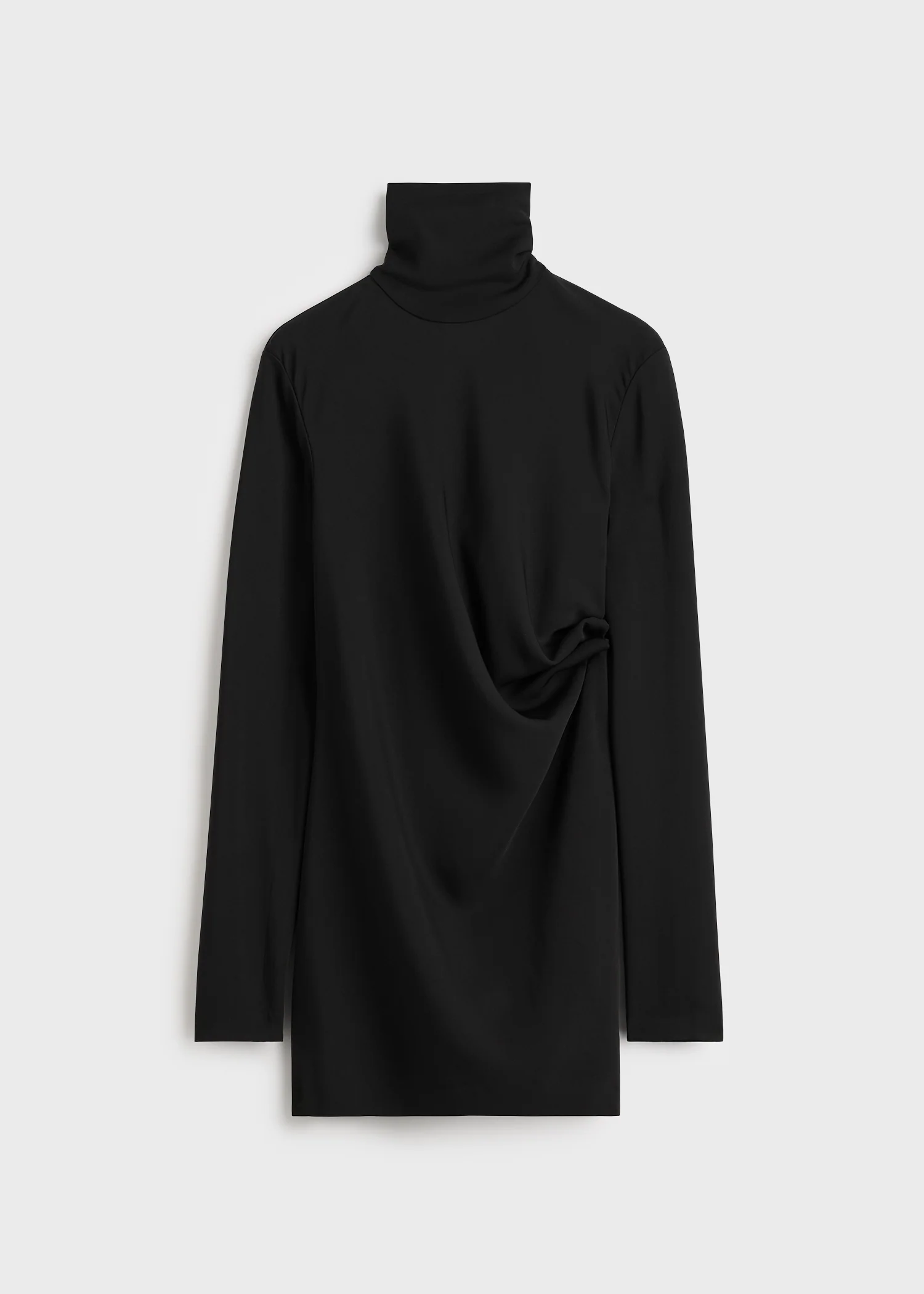 High-neck twist blouse black - Image 5