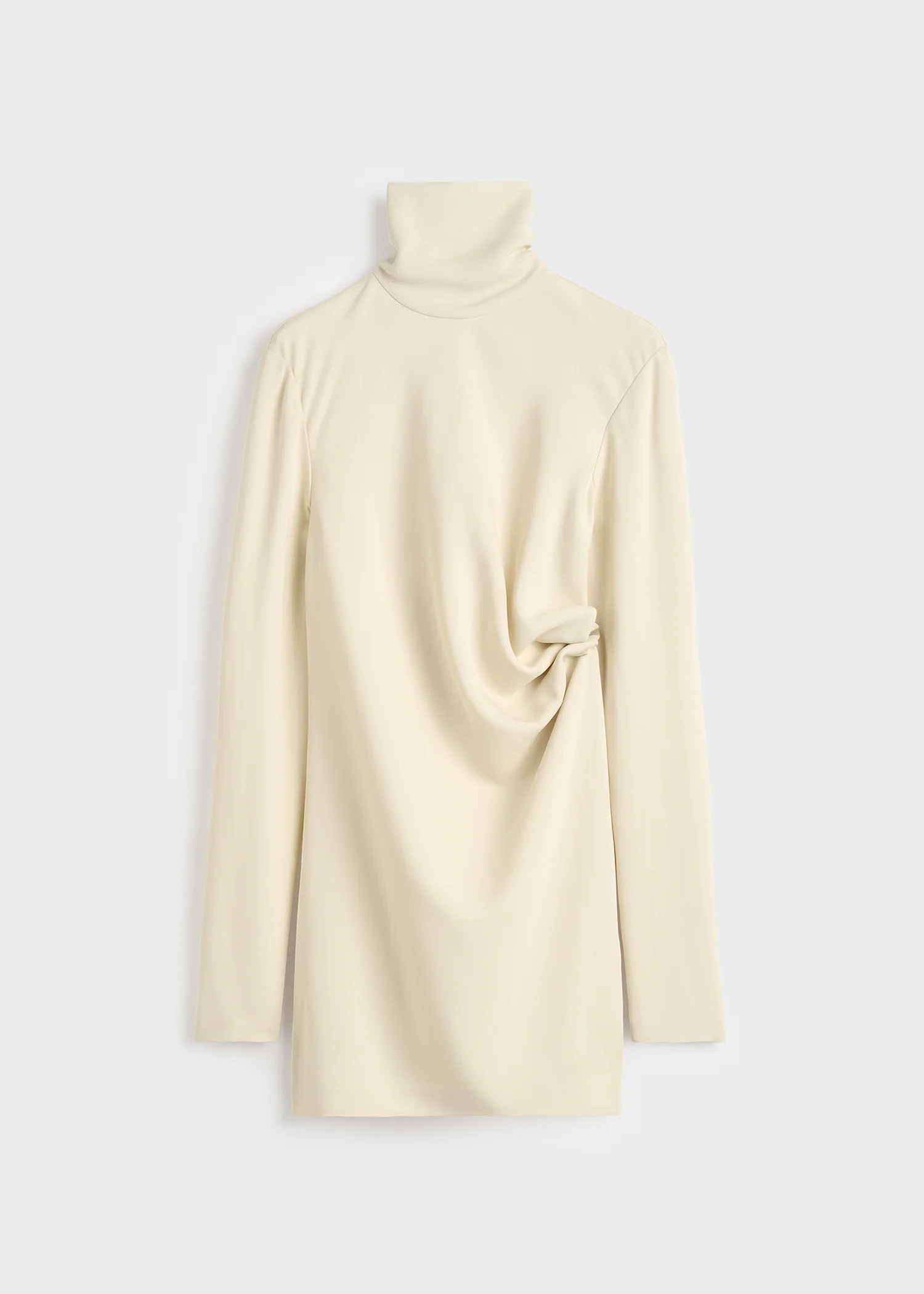 High-neck twist blouse ecru - Image 5