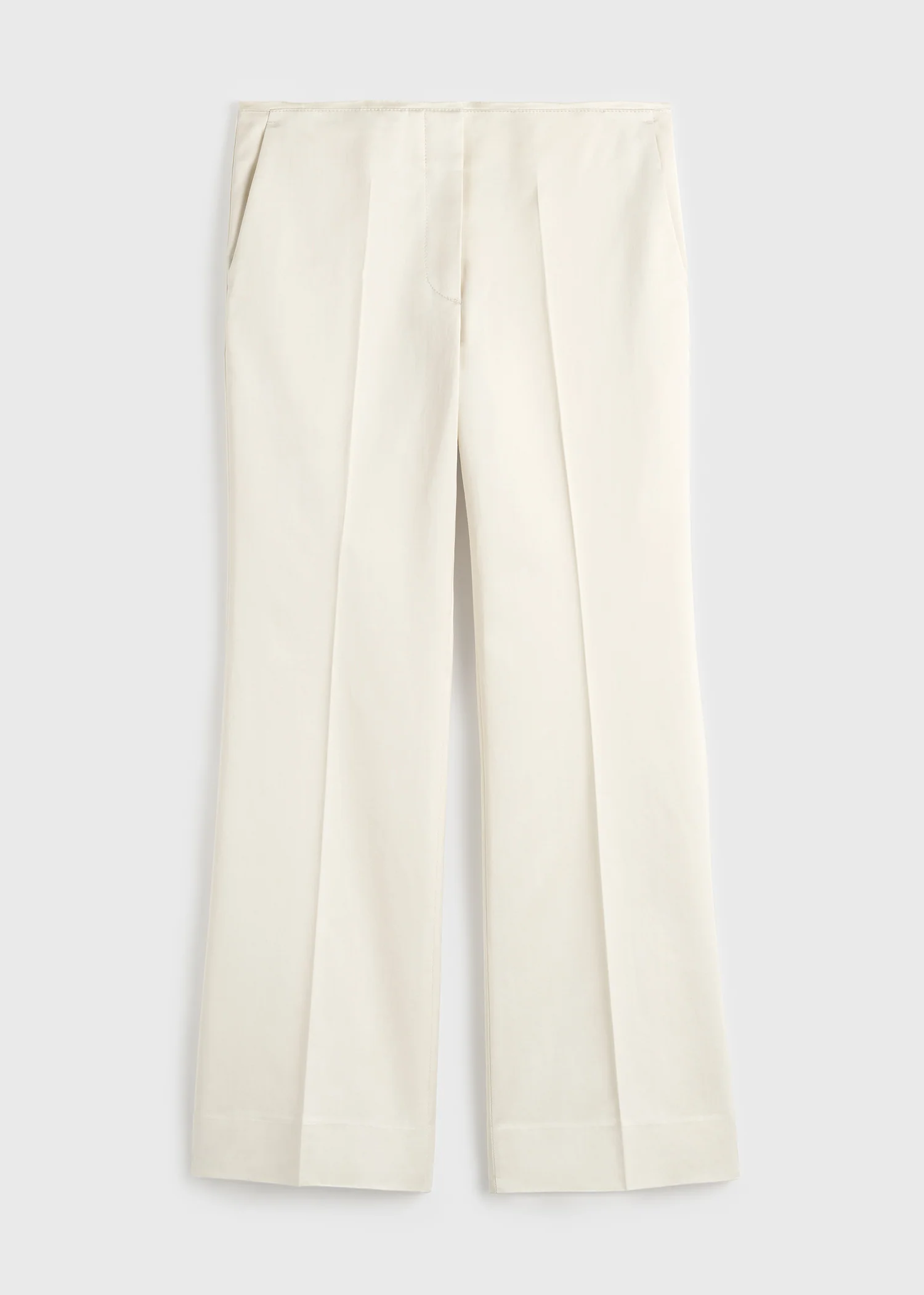 Kick flare raw-edge trousers stone - Image 6
