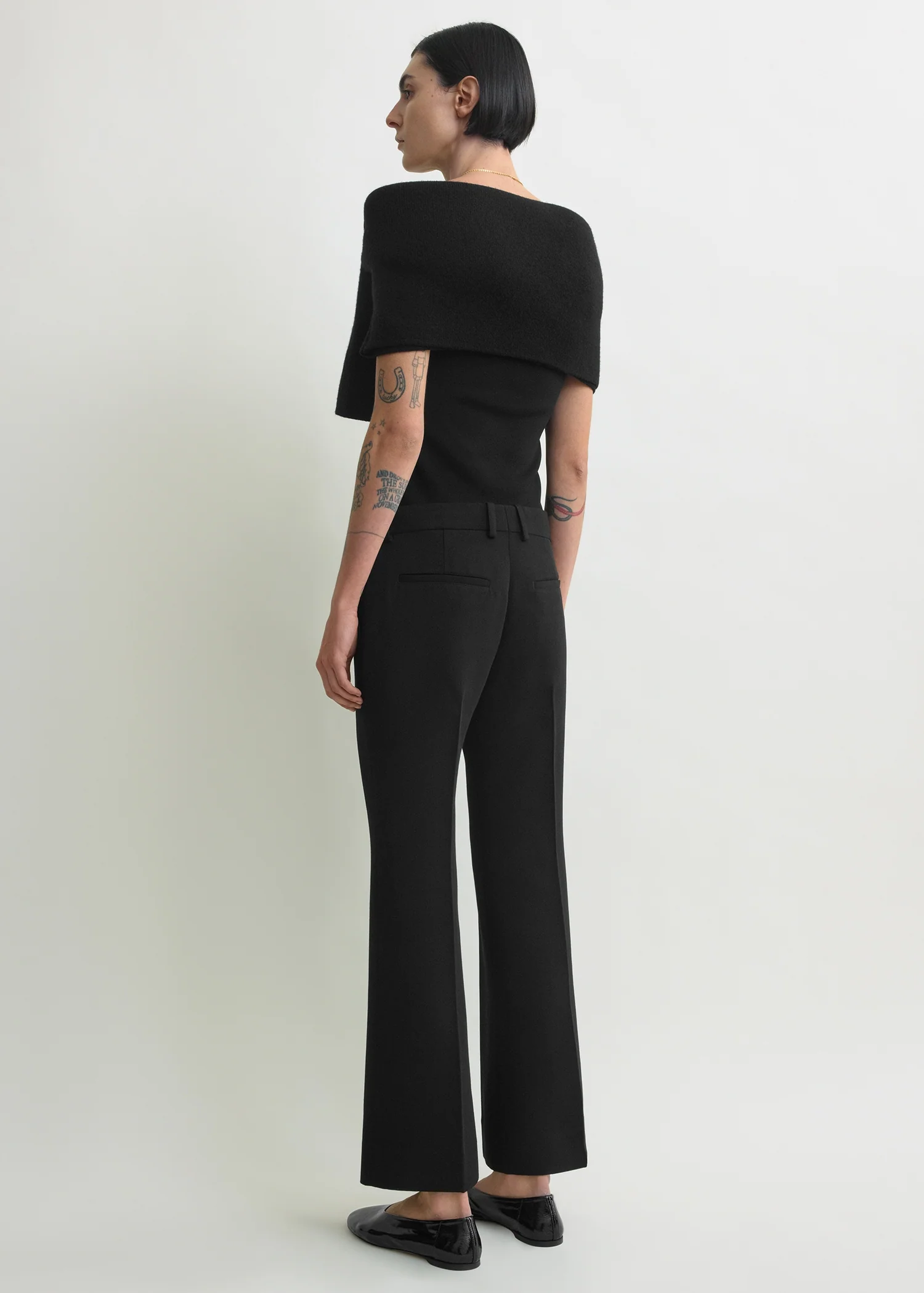 Kick flare trousers black - Image 3