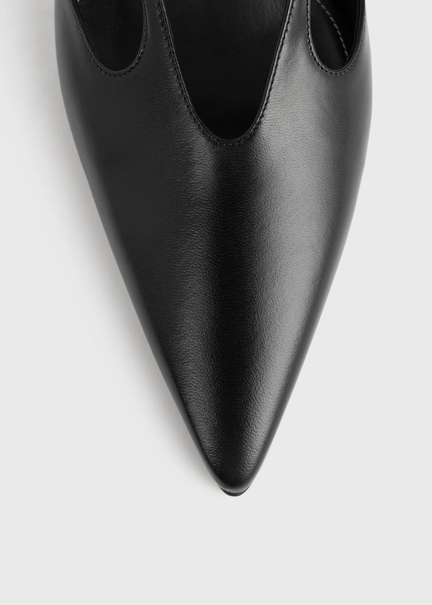 Leather stiletto pumps black - Image 6