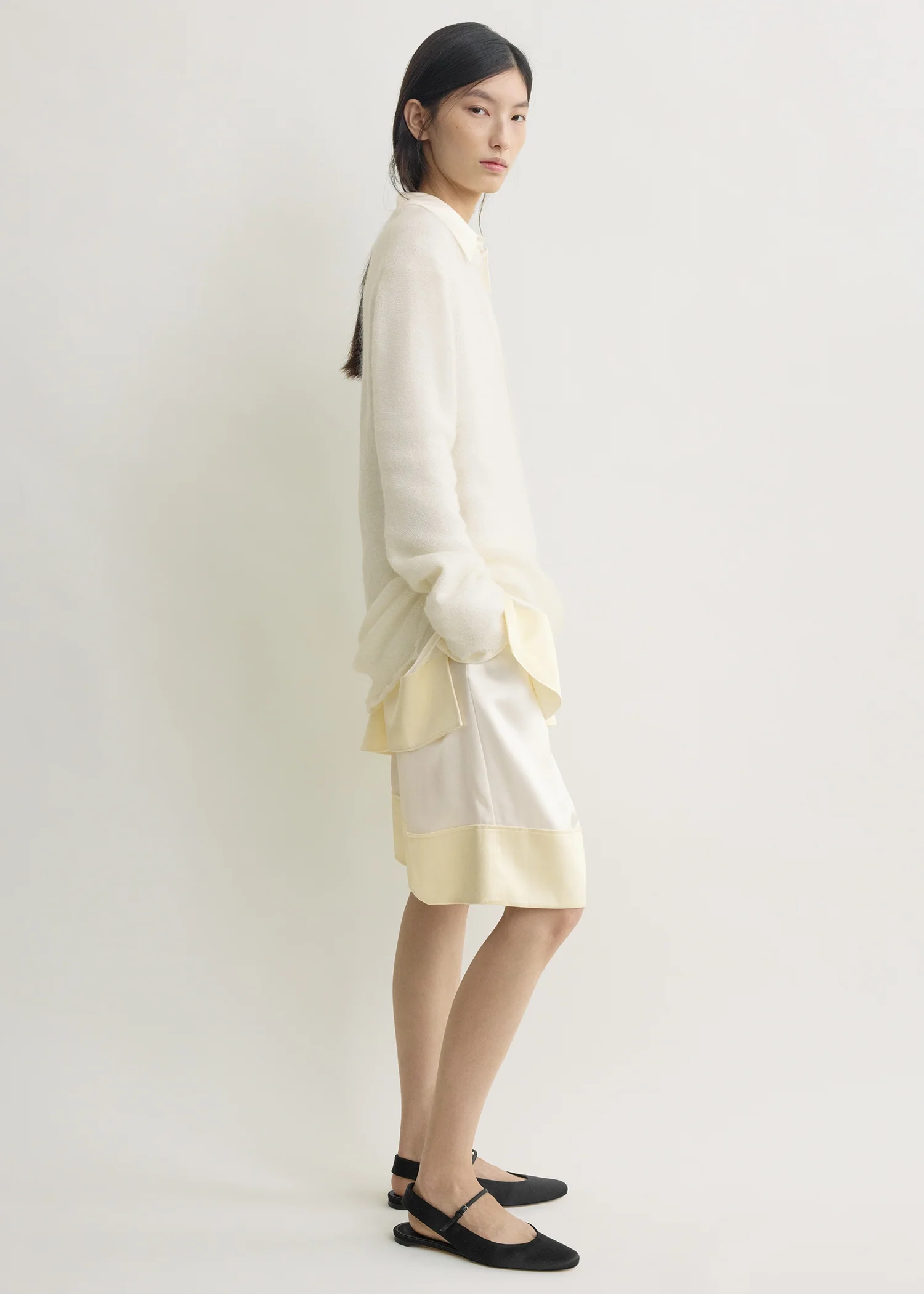 Long open weave knit off-white - Image 3