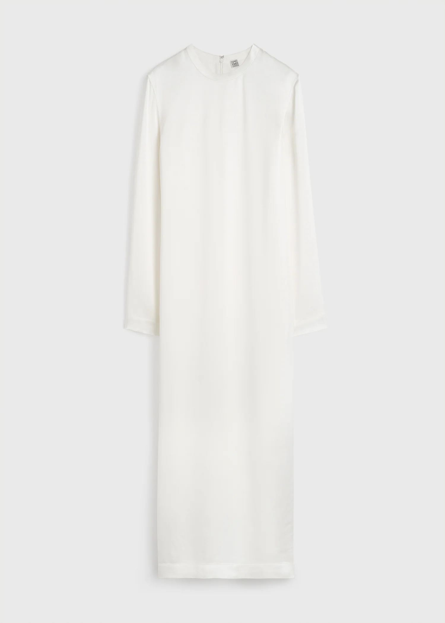 Long satin dress white - Image 5