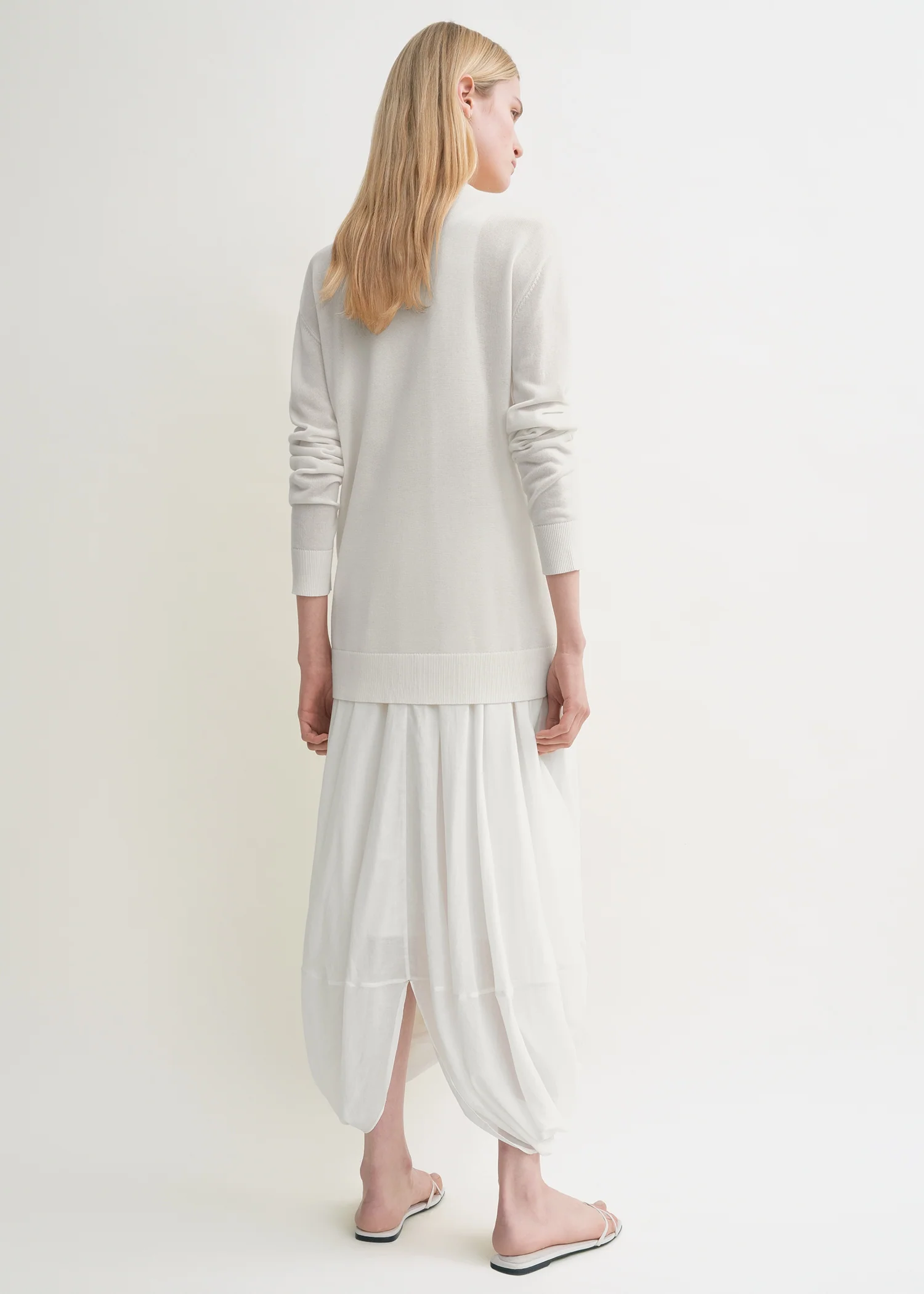 Long-sleeve tee knit white - Image 3