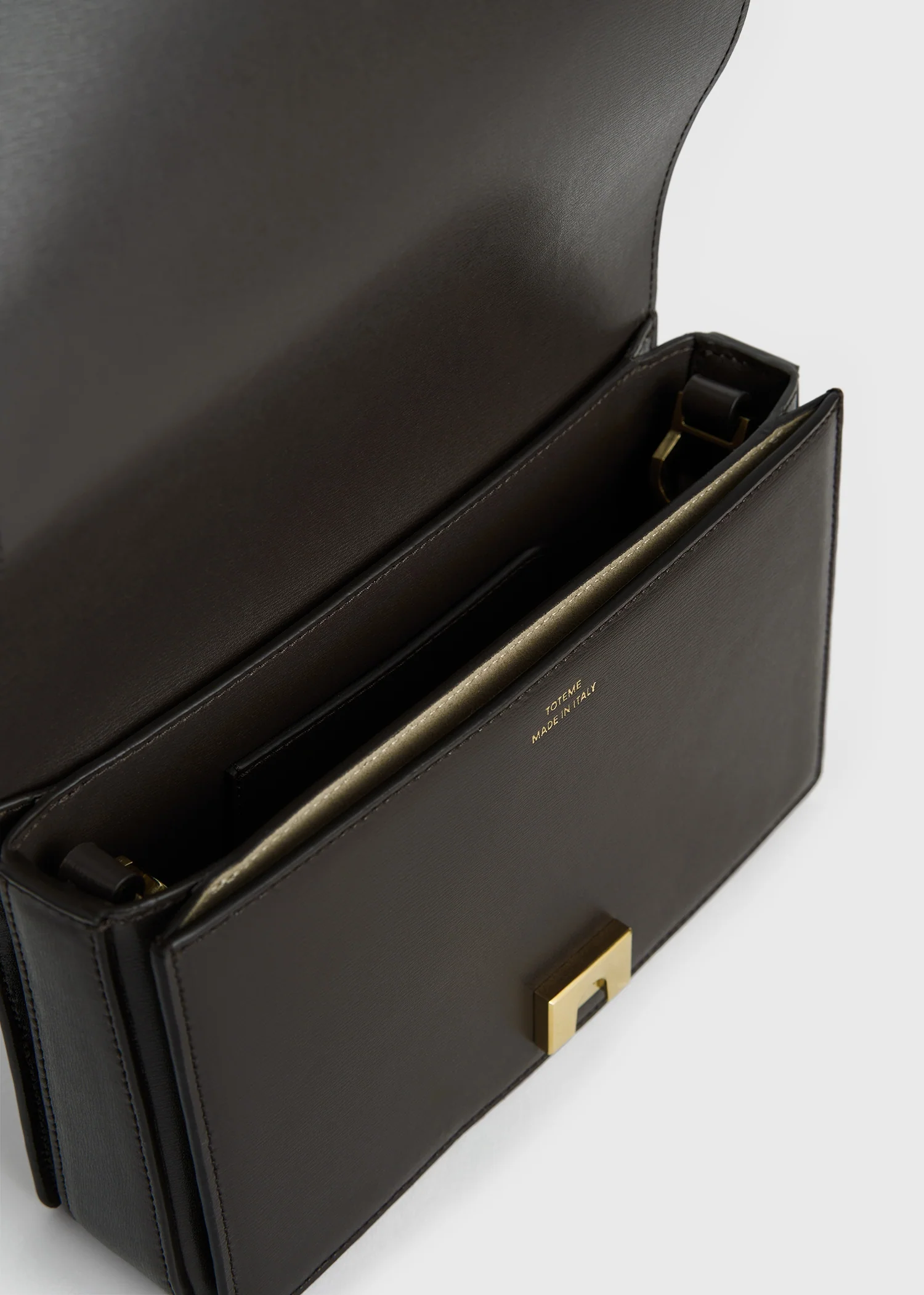 Mini T-flap leather bag bark - Image 9