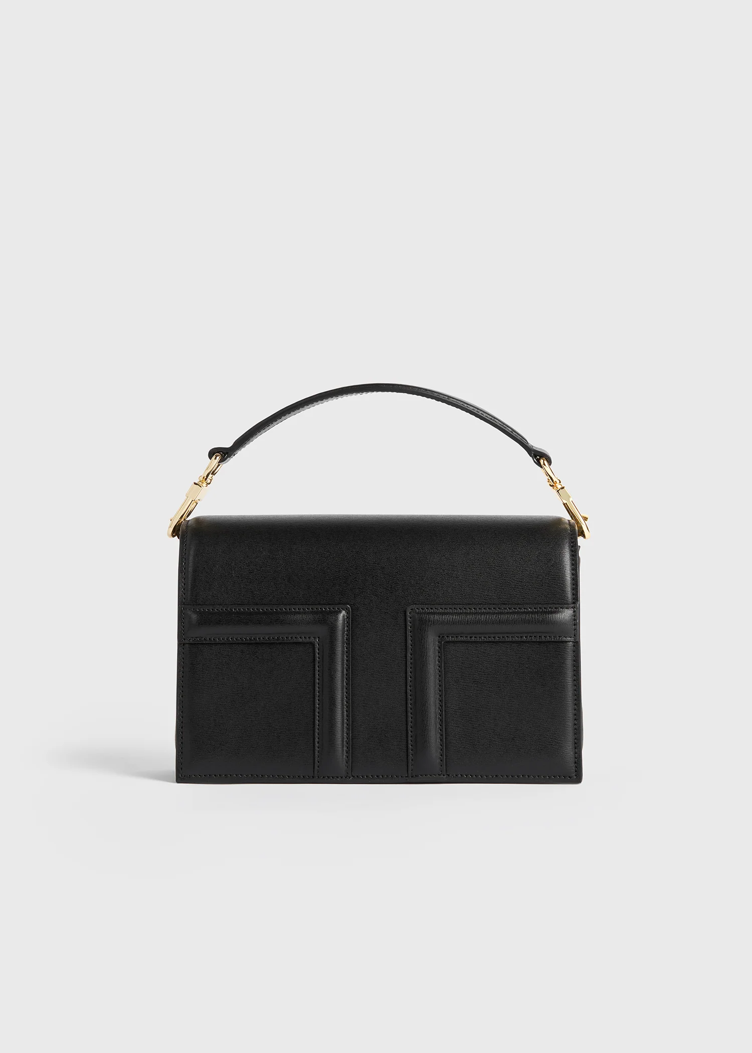 Mini T-flap leather bag black - Image 11