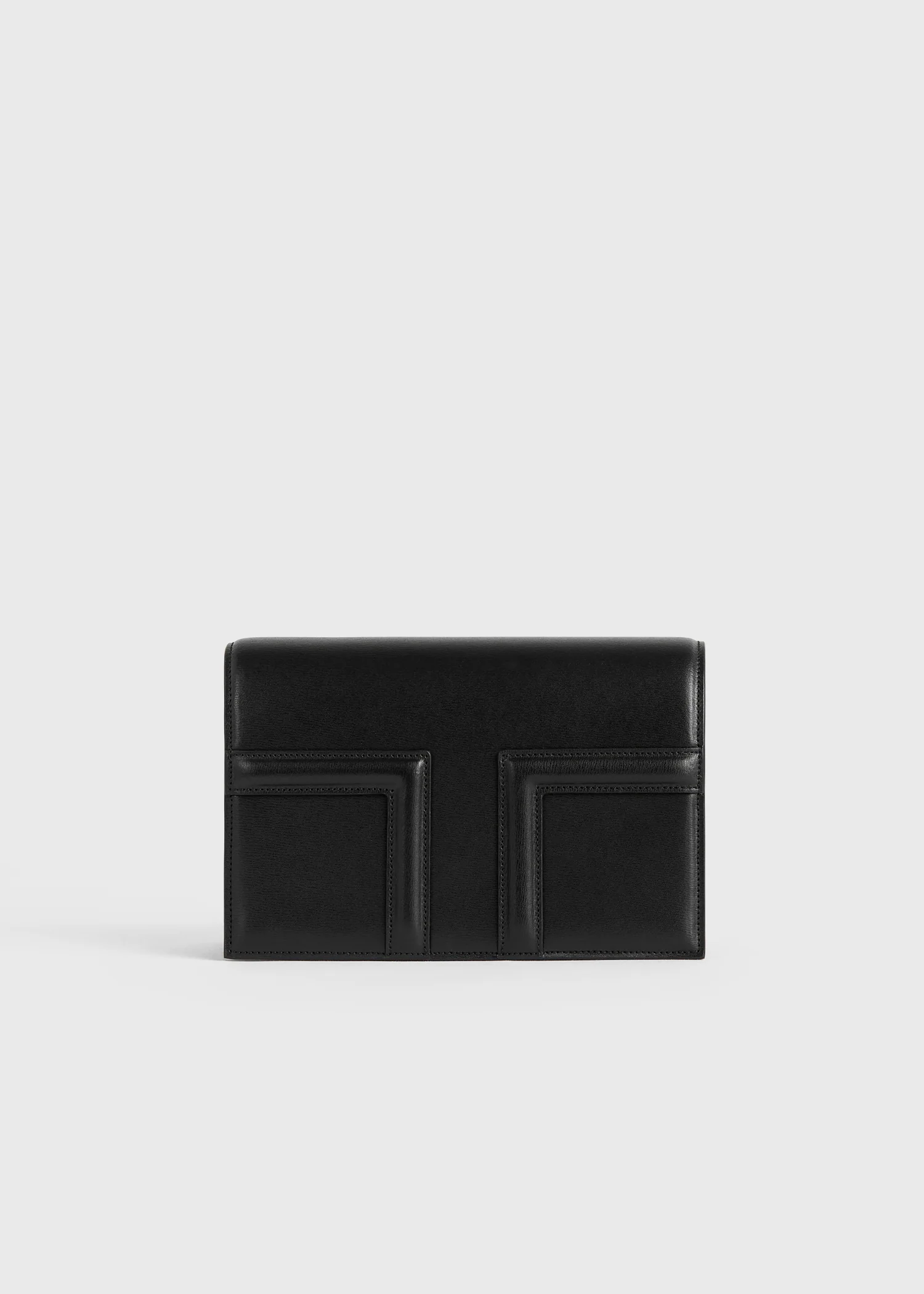 Mini T-flap leather bag black - Image 5