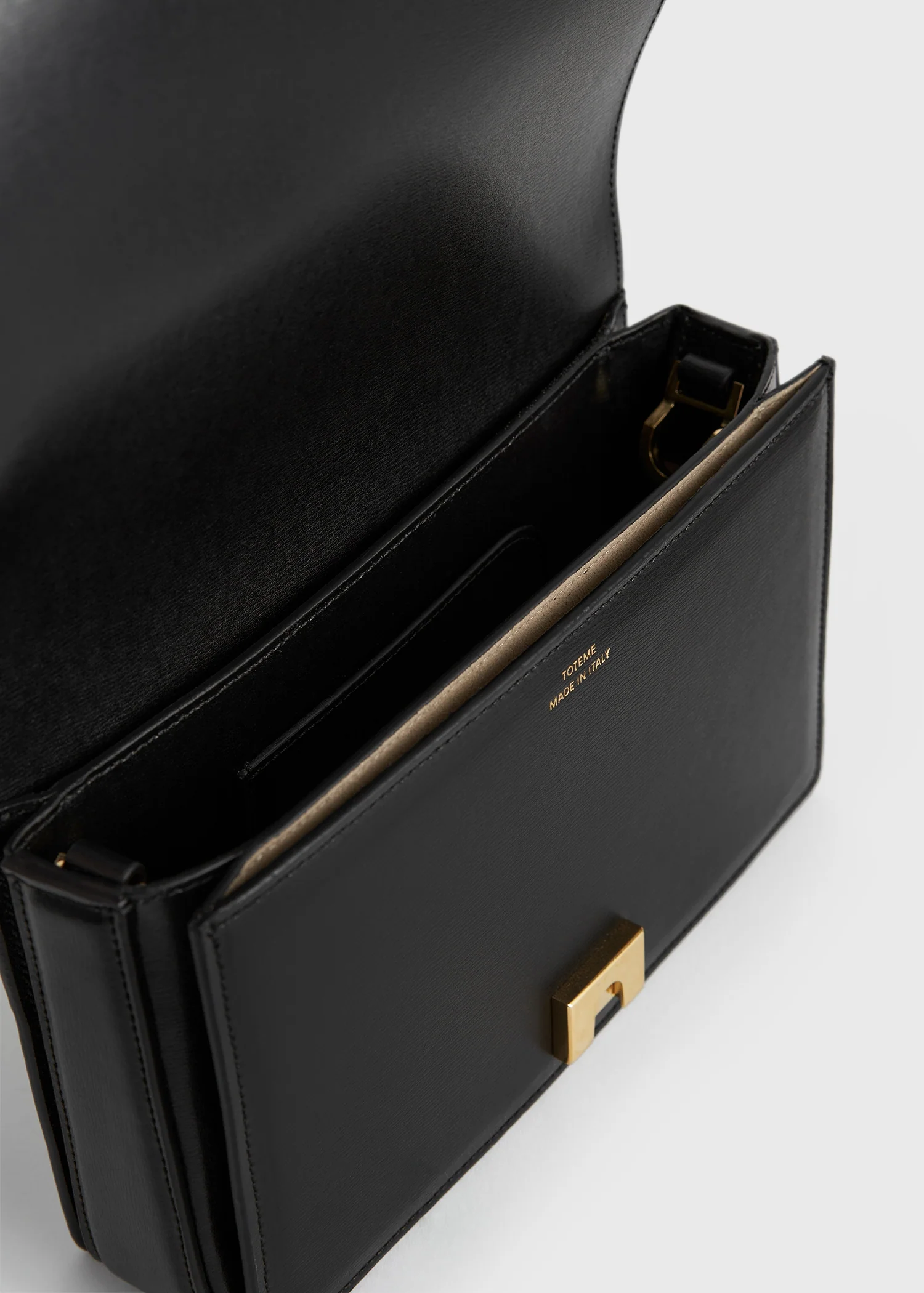 Mini T-flap leather bag black - Image 9