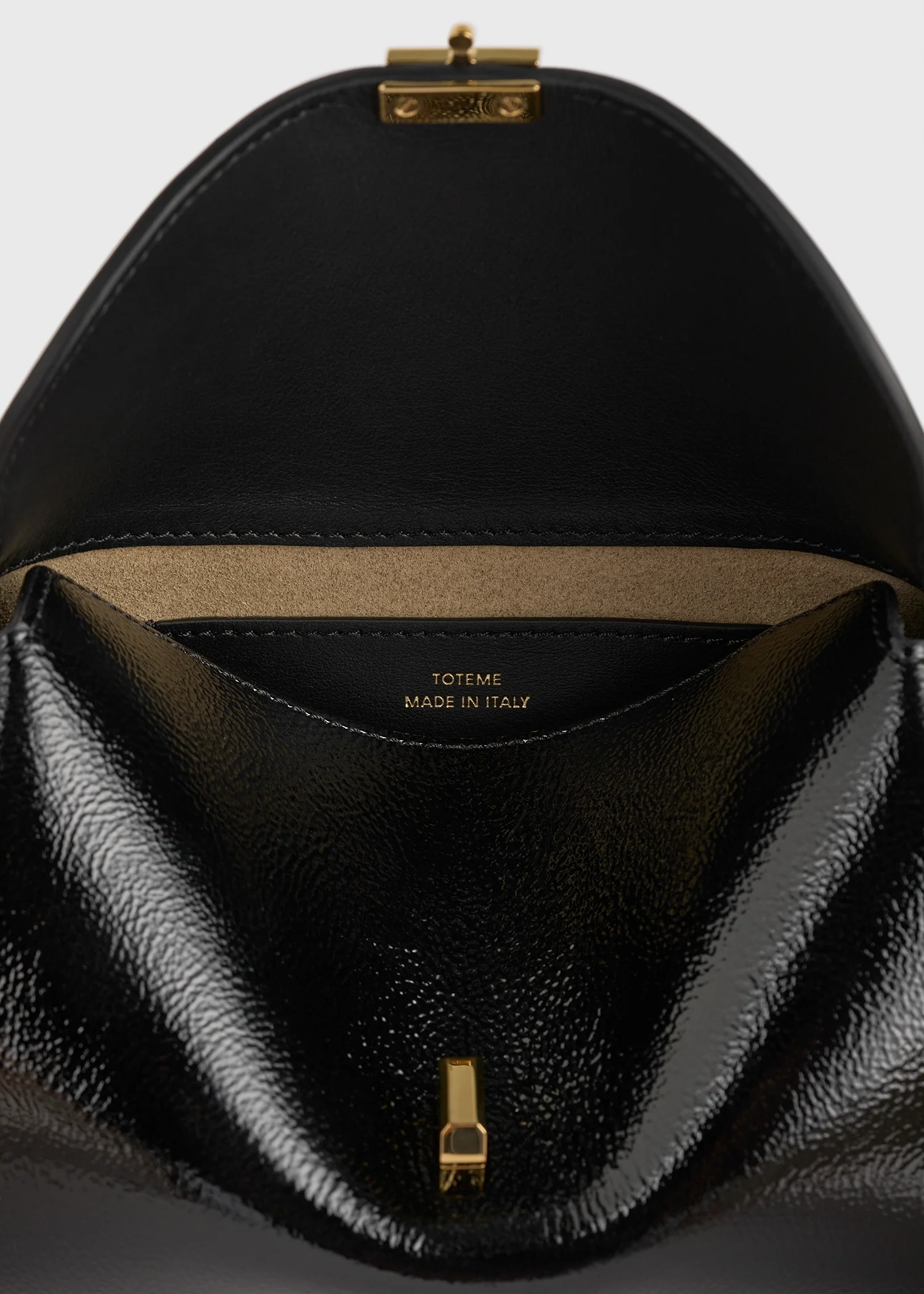 Mini T-lock naplack clutch black - Image 6