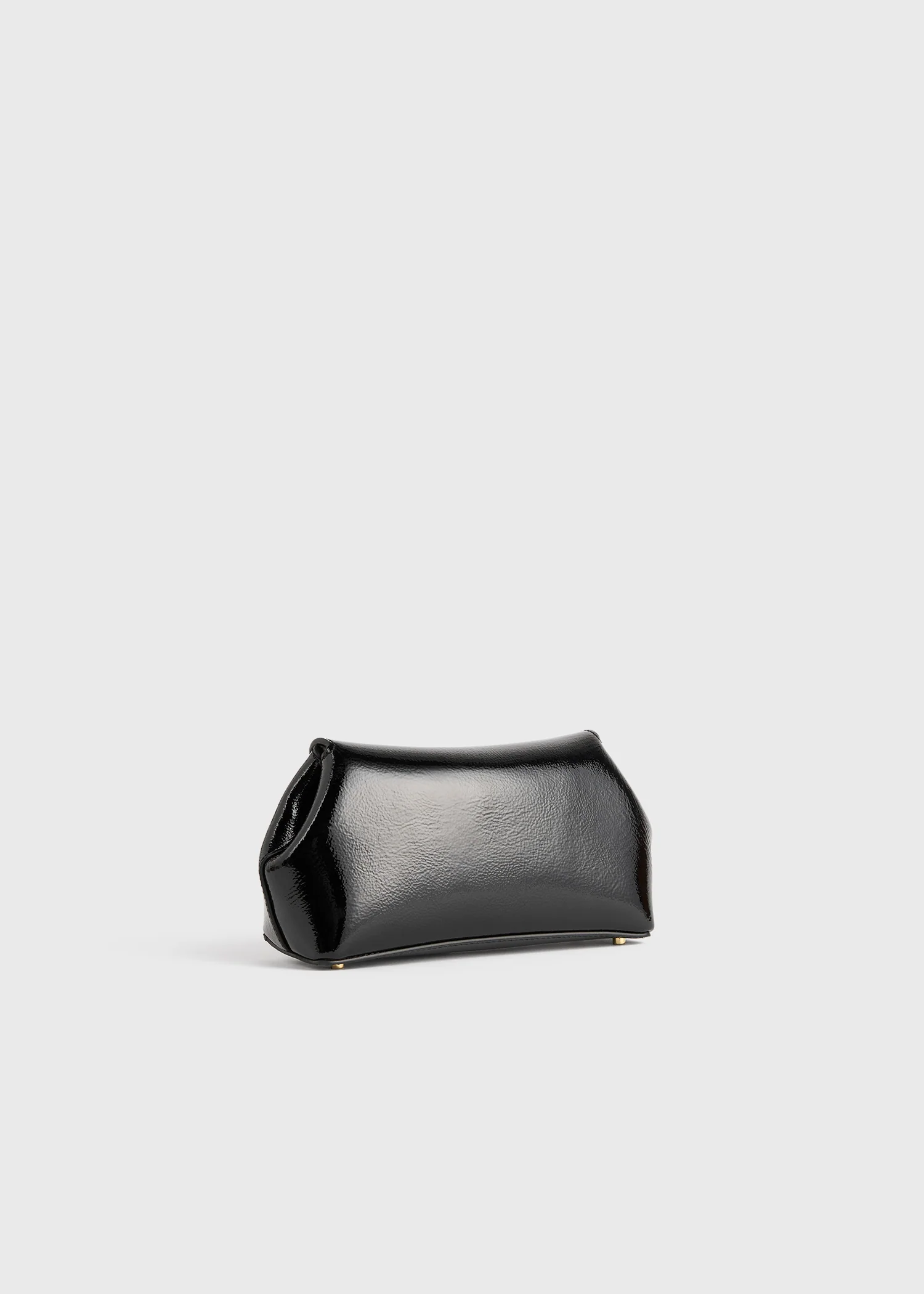Mini T-lock naplack clutch black - Image 7