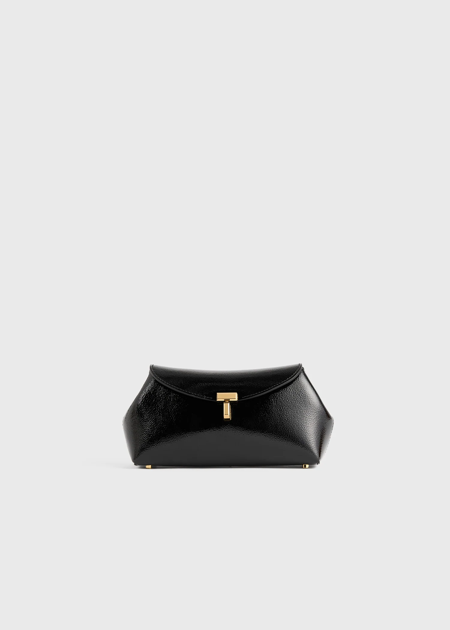Mini T-lock naplack clutch black - Image 8